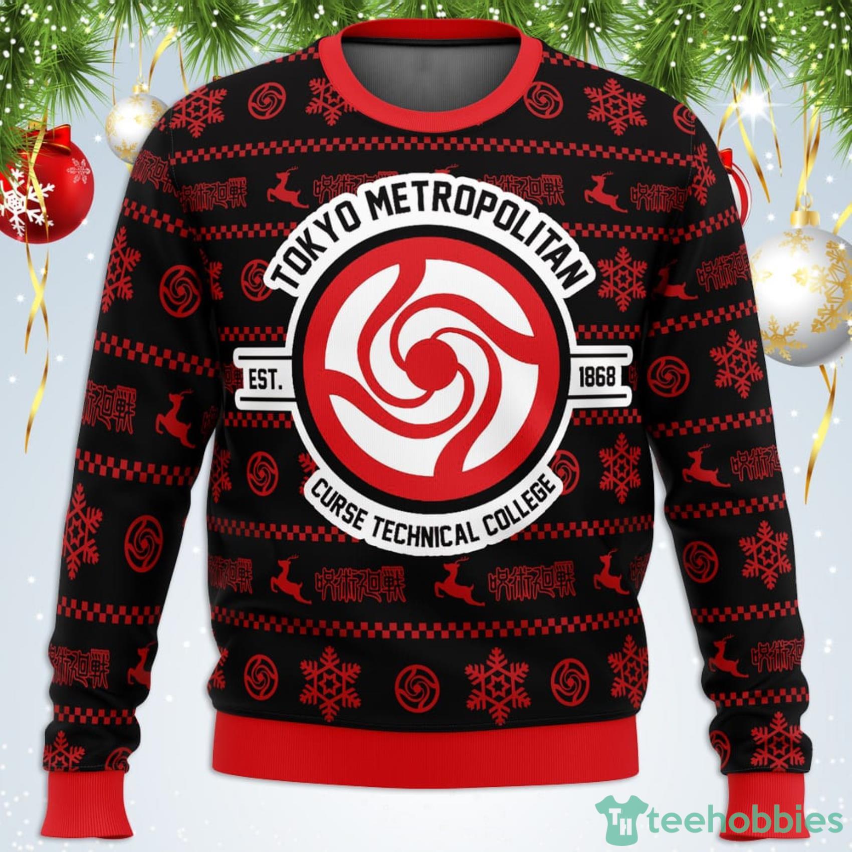 Tokyo Metropolitan Jujutsu Kaisen Ugly Christmas Sweater For Men And Women Product Photo 1 Tokyo Metropolitan Jujutsu Kaisen Ugly Christmas Sweater For Men And Women Product Photo 1