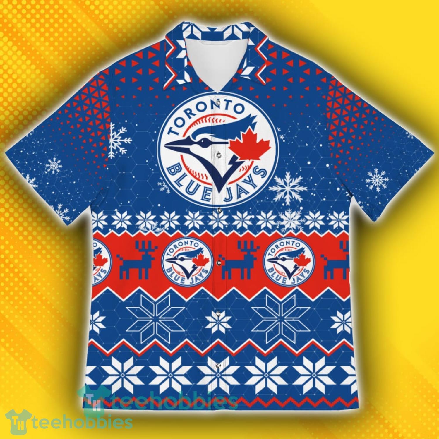 Toronto Blue Jays Sports Football American Ugly Christmas Sweater Pattern Hawaiian Shirt Product Photo 2