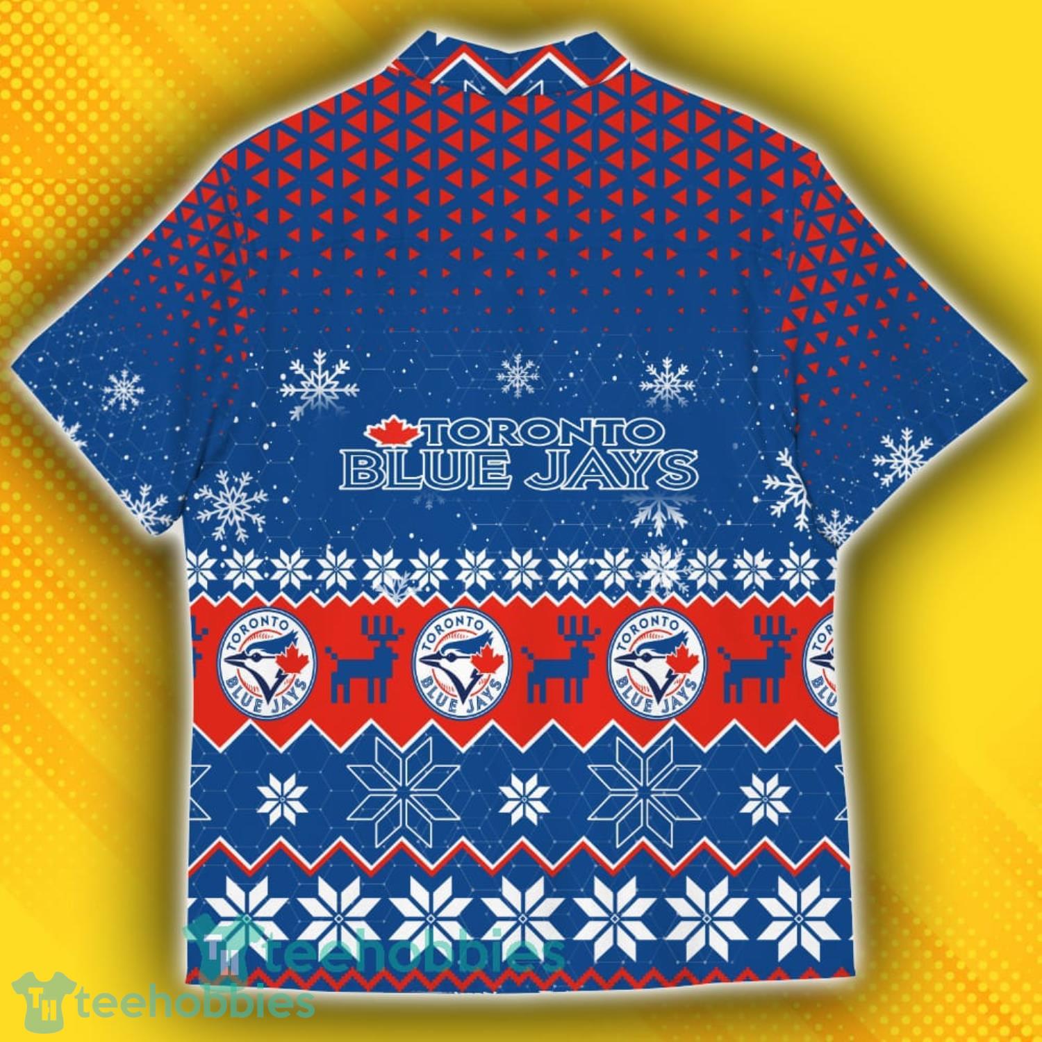 Toronto Blue Jays Sports Football American Ugly Christmas Sweater Pattern Hawaiian Shirt Product Photo 3