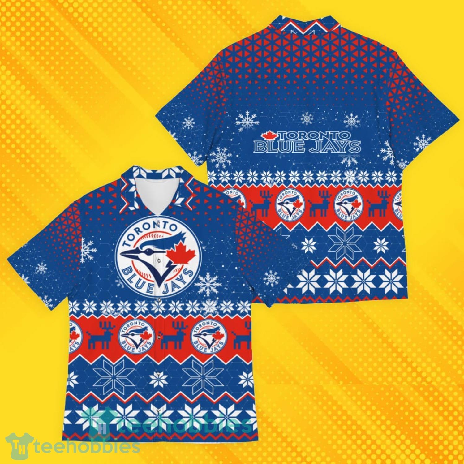 Toronto Blue Jays Sports Football American Ugly Christmas Sweater Pattern Hawaiian Shirt Product Photo 1