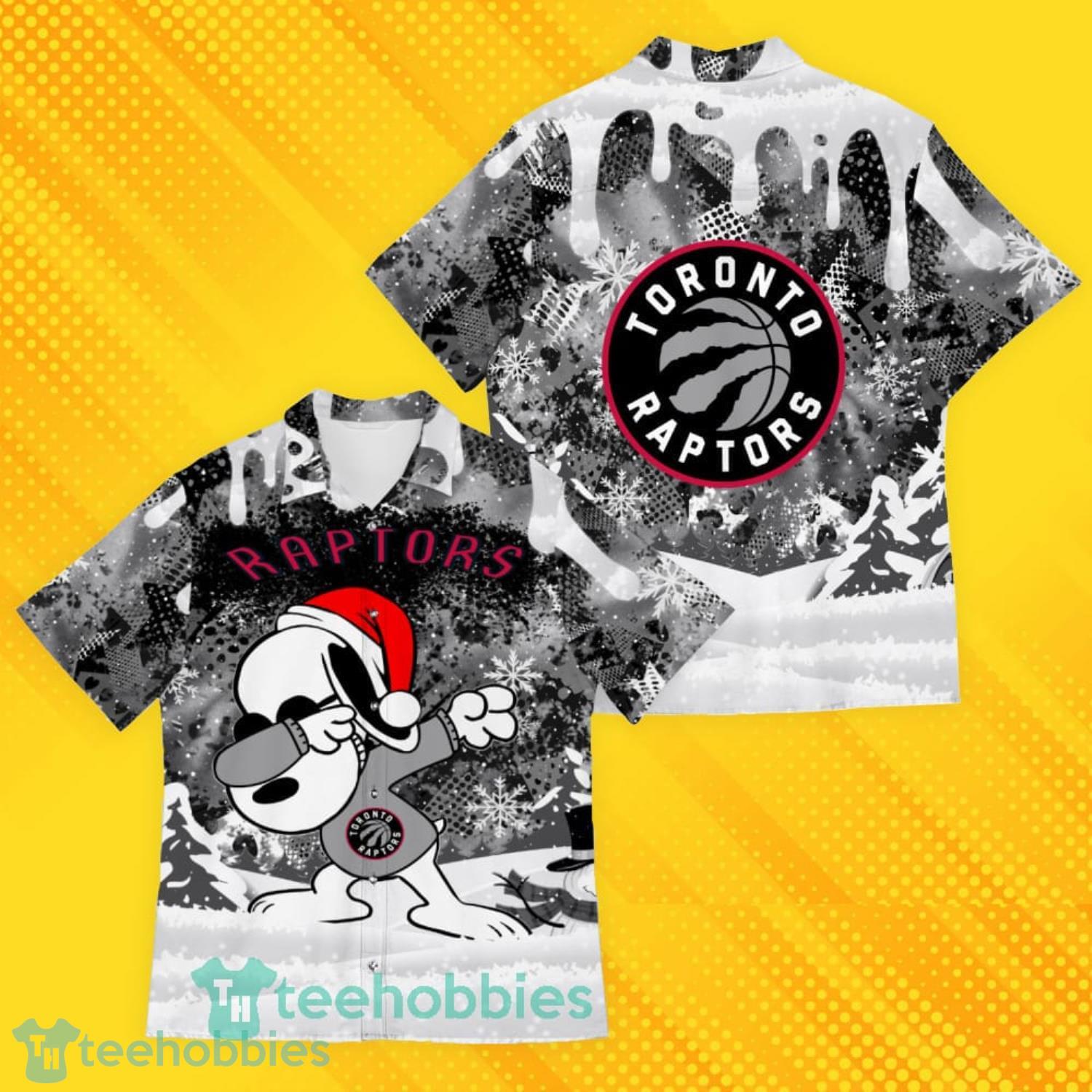 Toronto Raptors Snoopy Dabbing The Peanuts Pattern Hawaiian Shirt Product Photo 1