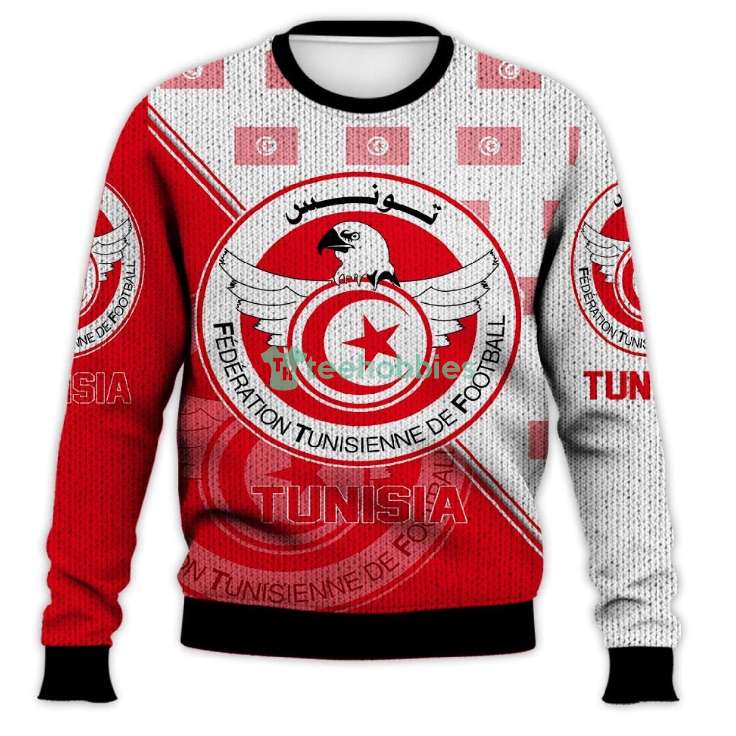 Tunisia National Soccer Team Qatar World Cup 2022 Champions Soccer Team 3D All Over Printed Shirt Product Photo 2