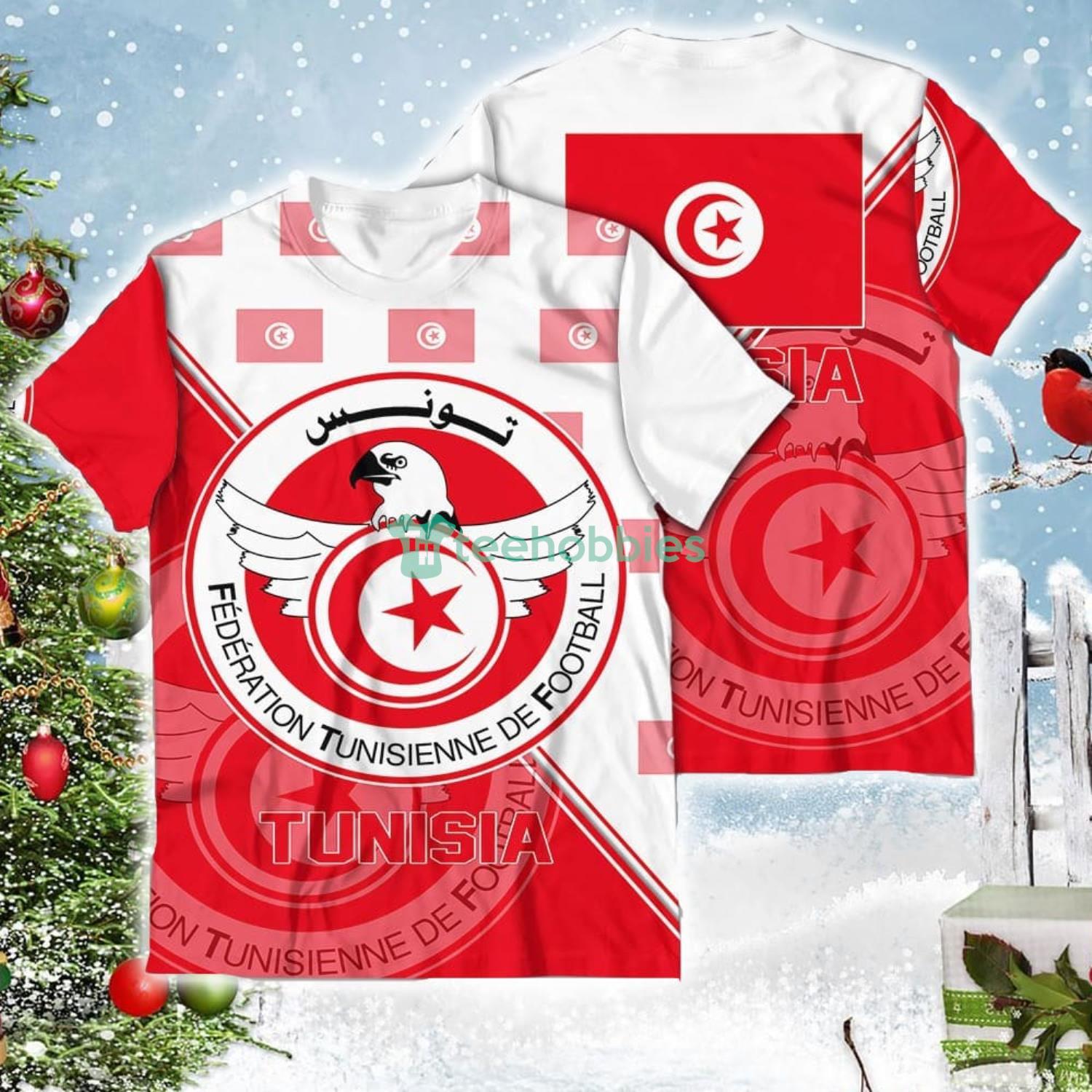 Tunisia National Soccer Team Qatar World Cup 2022 Champions Soccer Team 3D All Over Printed Shirt Product Photo 4