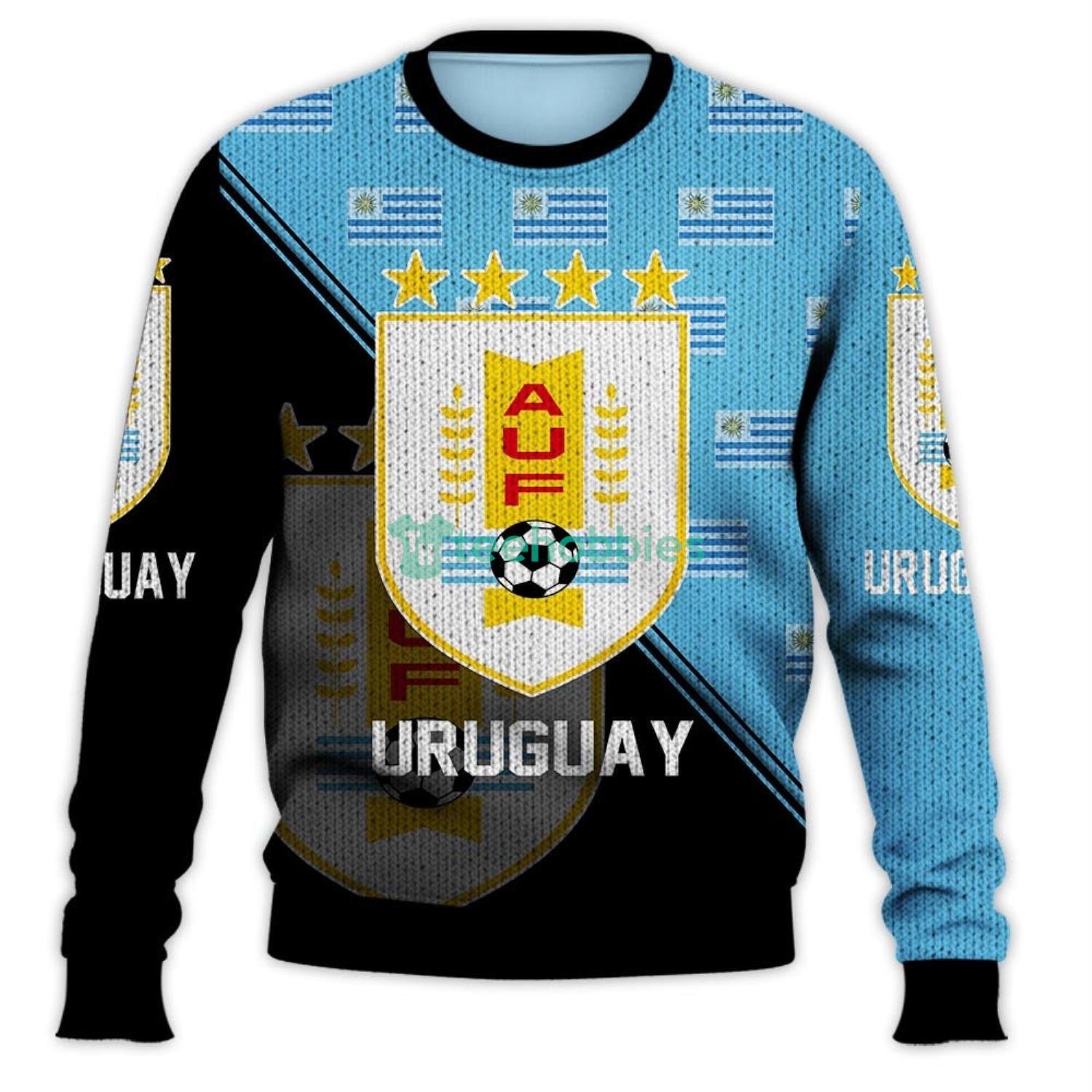 Uruguay National Soccer Team Qatar World Cup 2022 Champions Soccer Team 3D All Over Printed Shirt Product Photo 2
