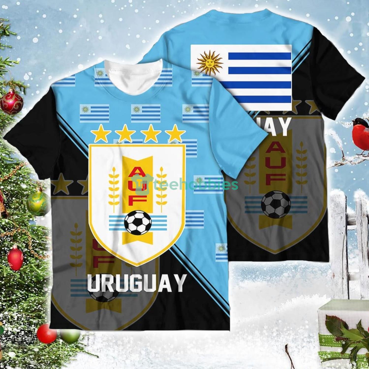 Uruguay National Soccer Team Qatar World Cup 2022 Champions Soccer Team 3D All Over Printed Shirt Product Photo 4