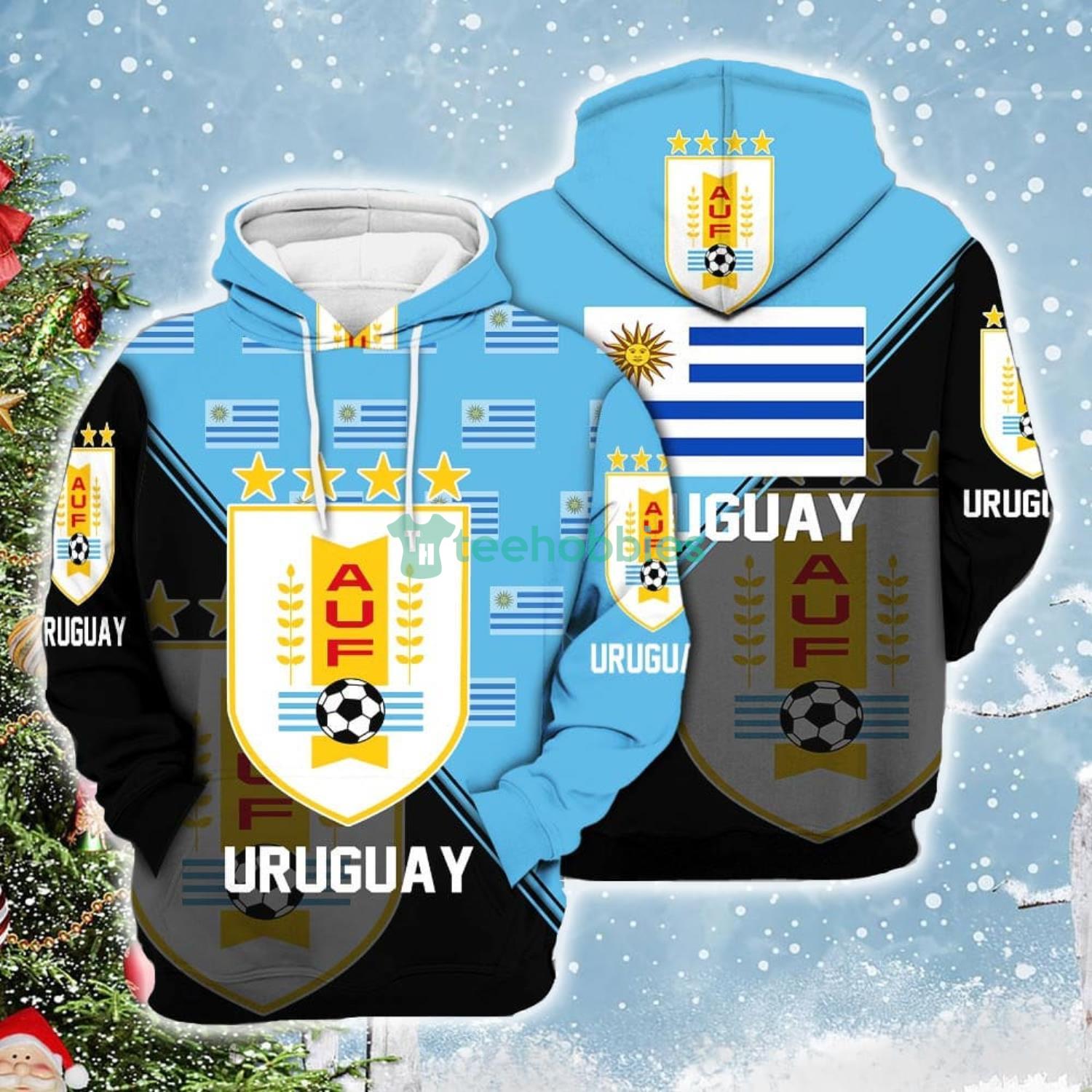 Uruguay National Soccer Team Qatar World Cup 2022 Champions Soccer Team 3D All Over Printed Shirt Product Photo 5