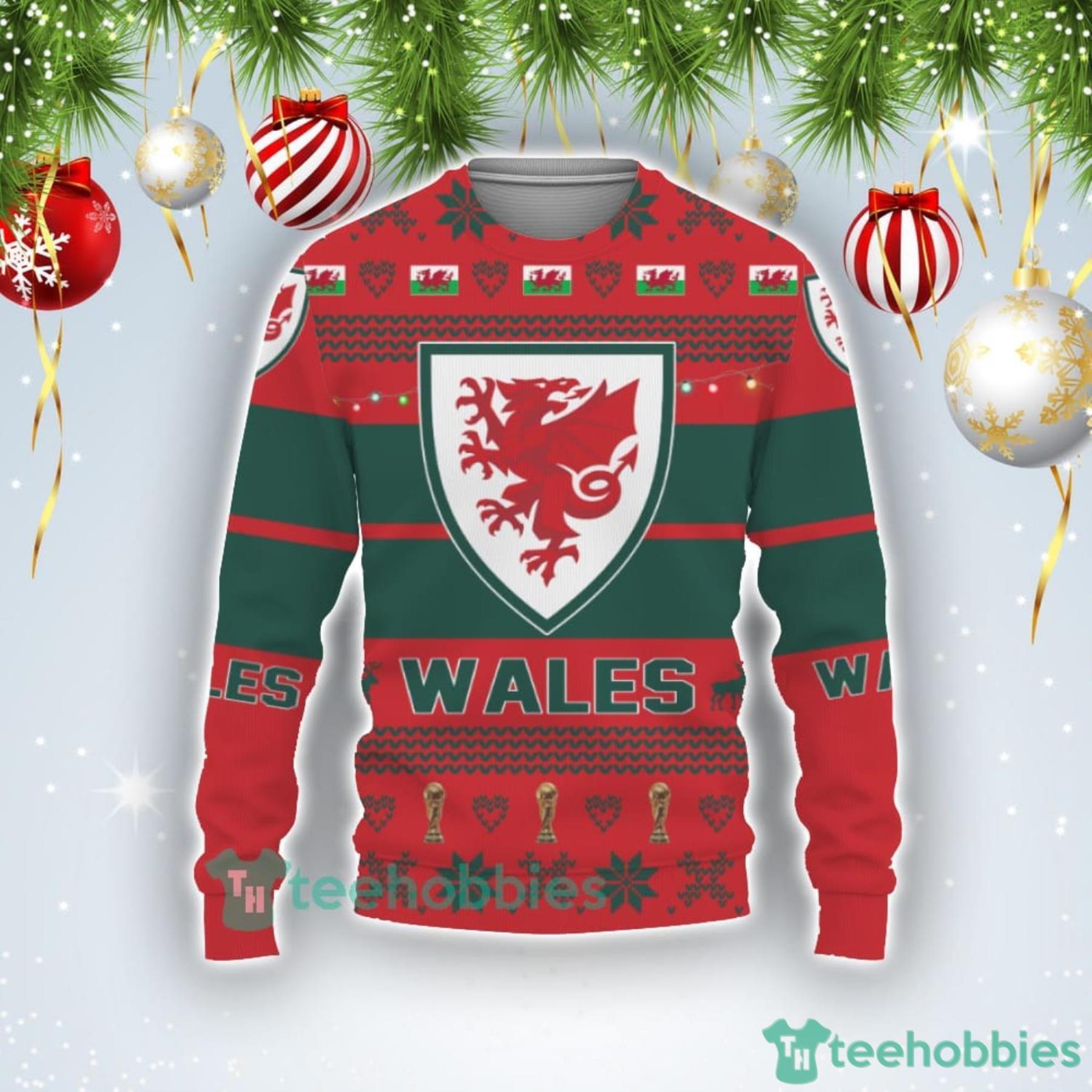 Wales National Team Qatar World Cup 2022 Merry Christmas Ugly Christmas Sweater Product Photo 1