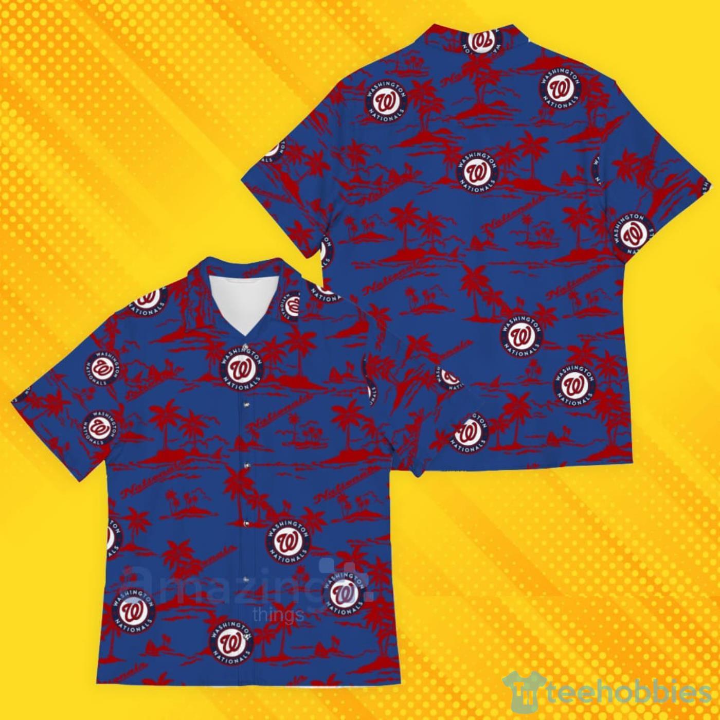 Washington Nationals Island Pattern Tree Hawaiian Shirt Product Photo 1
