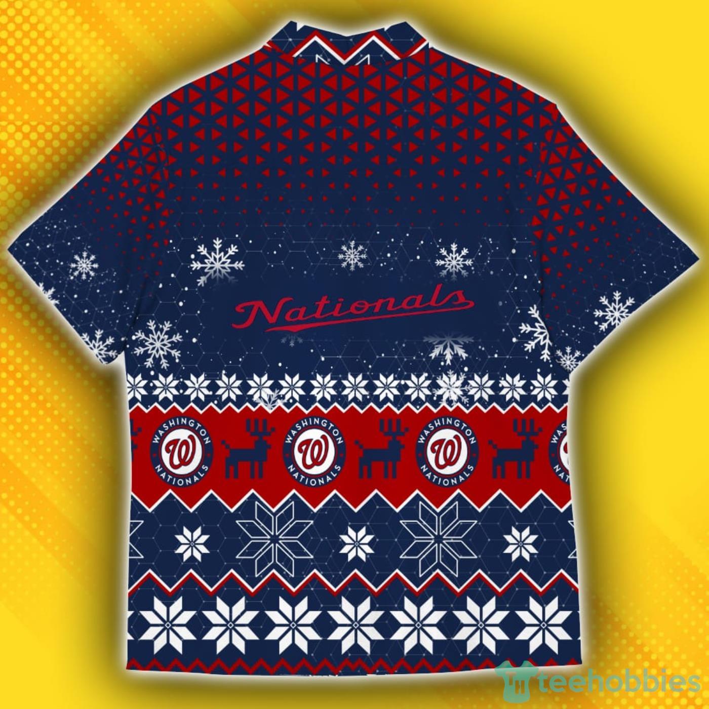 Washington Nationals Snowflake Pattern Hawaiian Shirt