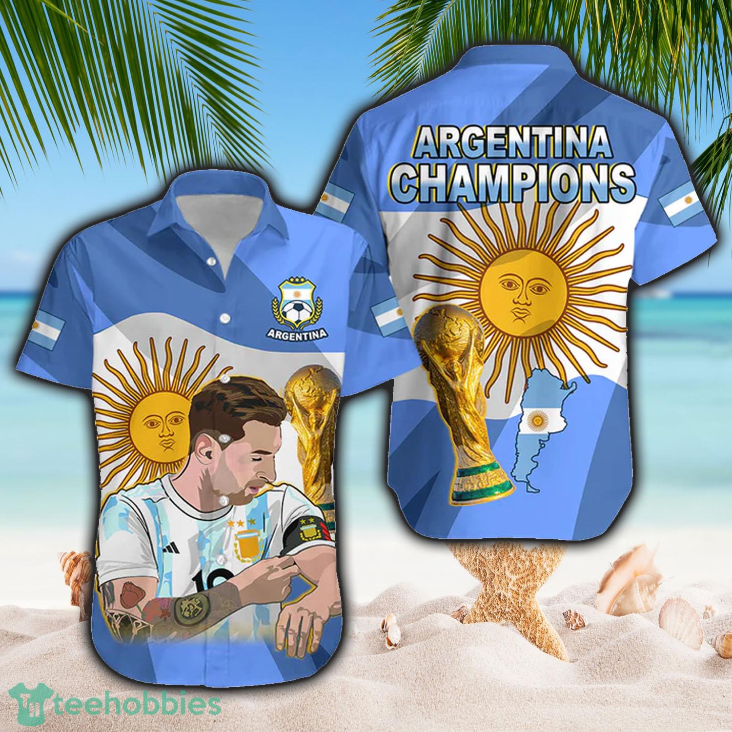 Argentina Football Champions World Cup Hawaiian Shirt - Argentina Football Champions World Cup Hawaiian Shirt