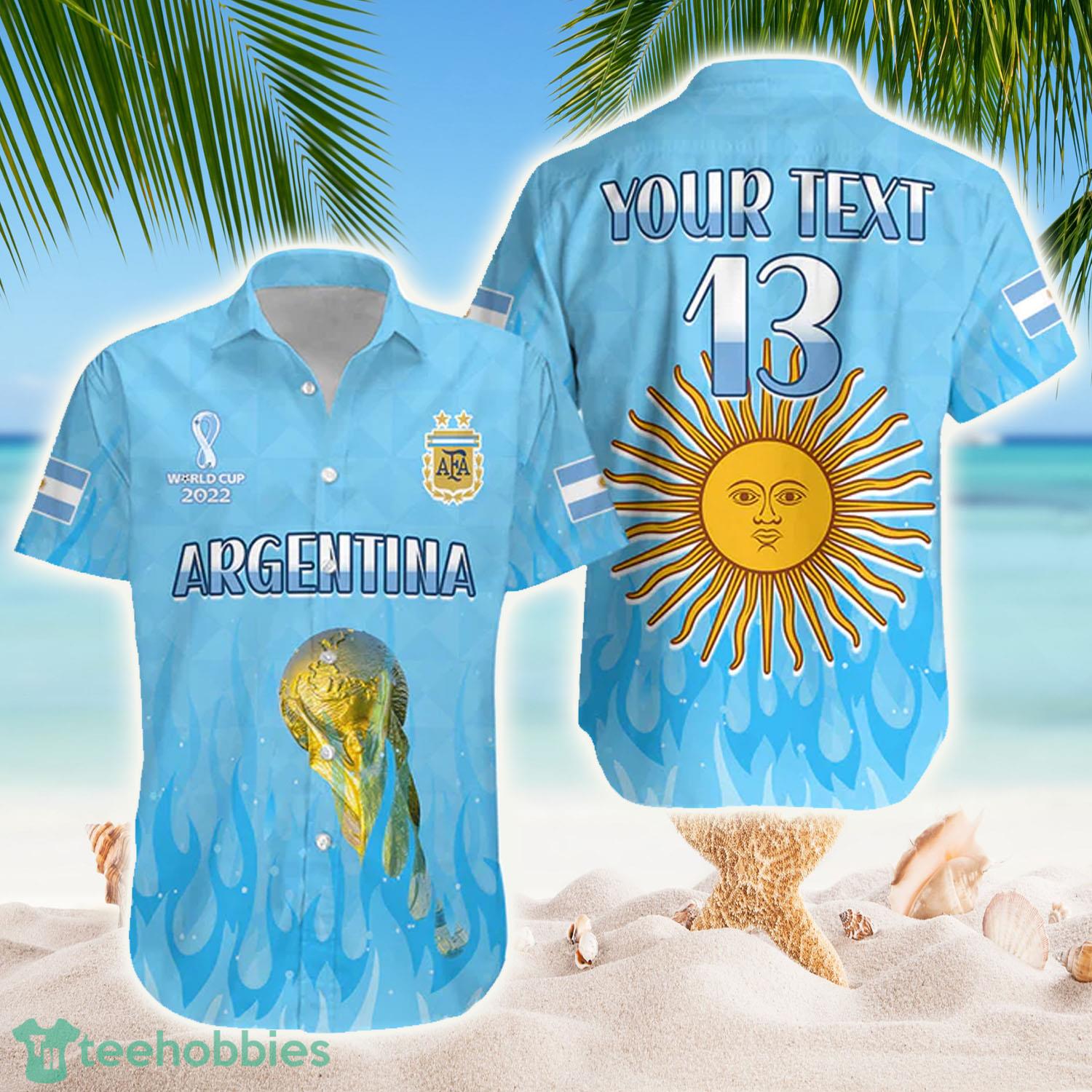 Argentina Football Hawaiian Shirt Vamos Sky Champions World Cup Fire - Argentina Football Hawaiian Shirt Vamos Sky Champions World Cup Fire
