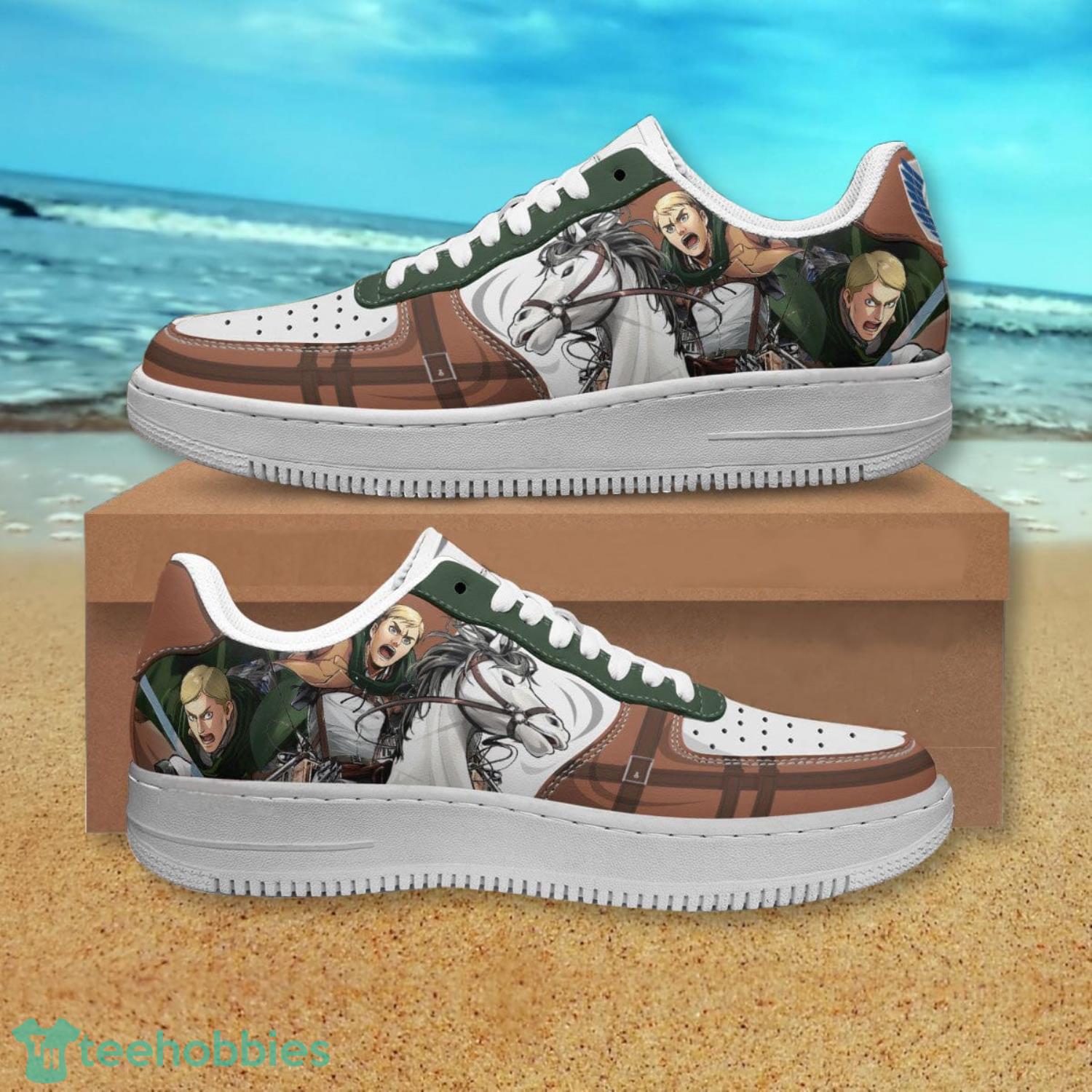 Attack On Titan Erwin Smith Air Force Shoes Gift For Anime's Fans image Attack On Titan Erwin Smith Air Force Shoes Gift For Anime's Fans Product Photo 1
