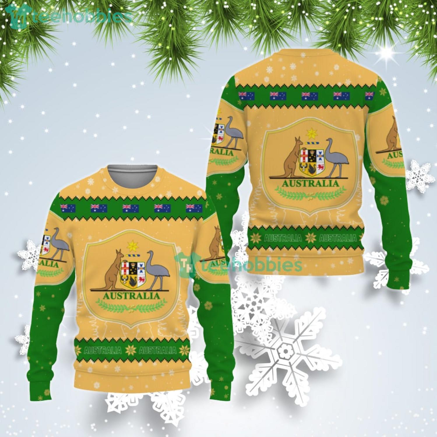 Australia National Soccer Team Qatar World Cup 2022 Winter Season Ugly Christmas Sweater Product Photo 1
