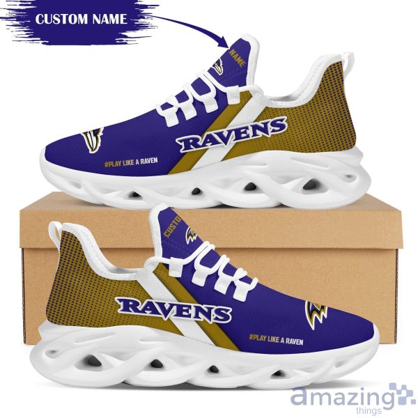 baltimore ravens custom name max soul sneakers running shoes 1 600x600px Baltimore Ravens Custom Name Max Soul Sneakers Running Shoes