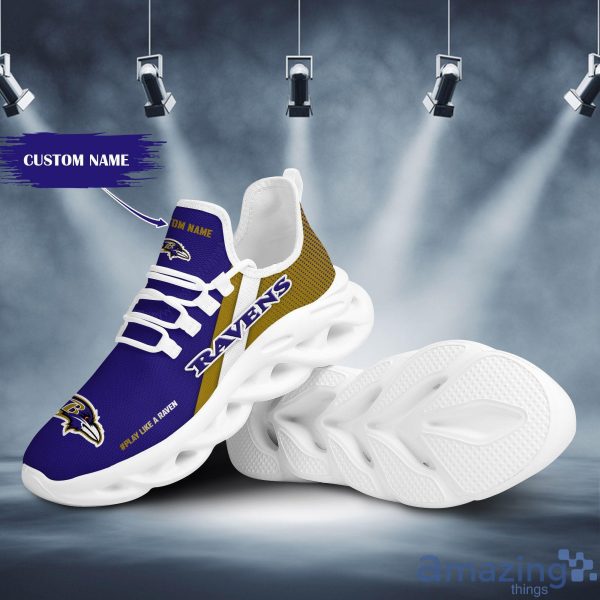 baltimore ravens custom name max soul sneakers running shoes 2 600x600px Baltimore Ravens Custom Name Max Soul Sneakers Running Shoes