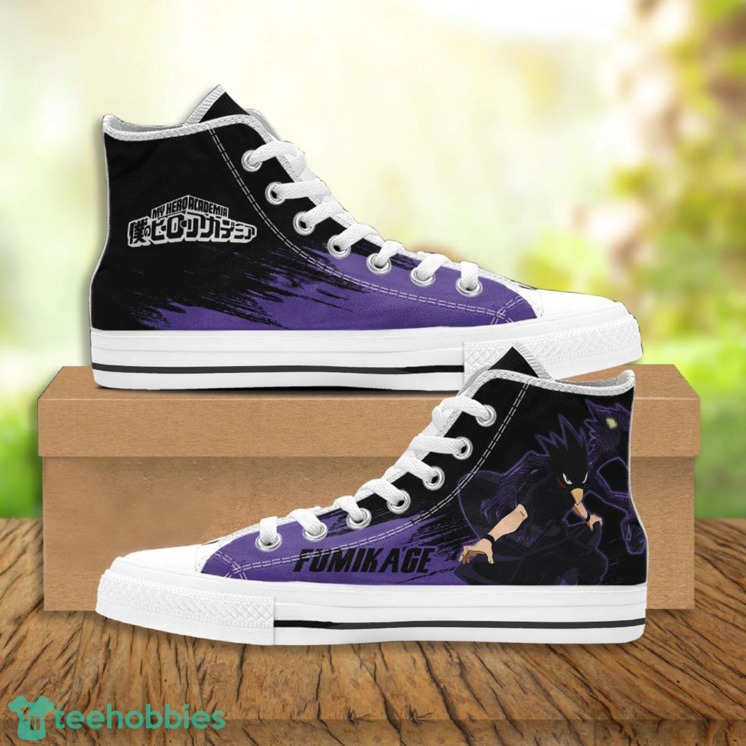 Bnha Tokoyami Fumikage Anime High Top Canvas Shoes