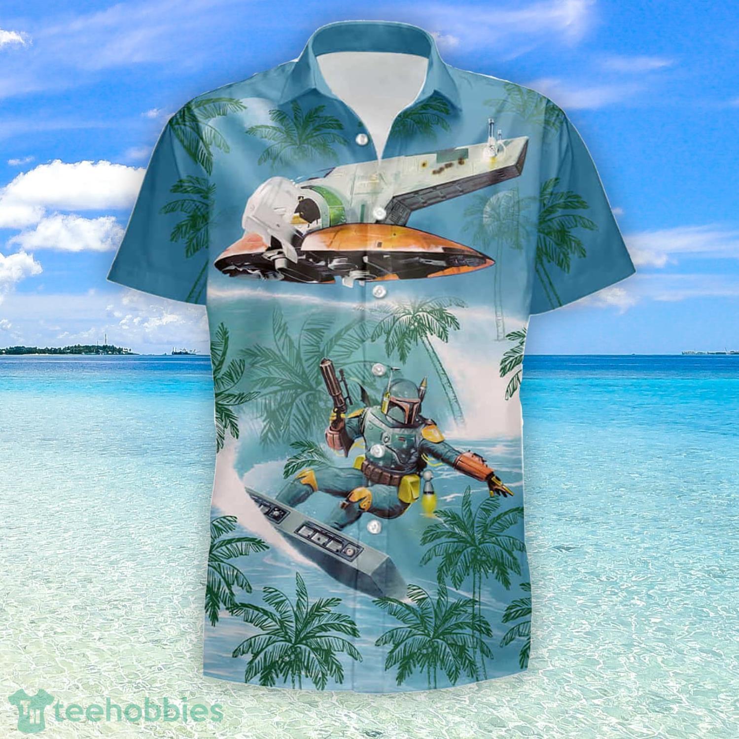 Boba Fett Surf Starwars Summer Hawaiian Shirt And Short Product Photo 1 Boba Fett Surf Starwars Summer Hawaiian Shirt And Short Product Photo 1