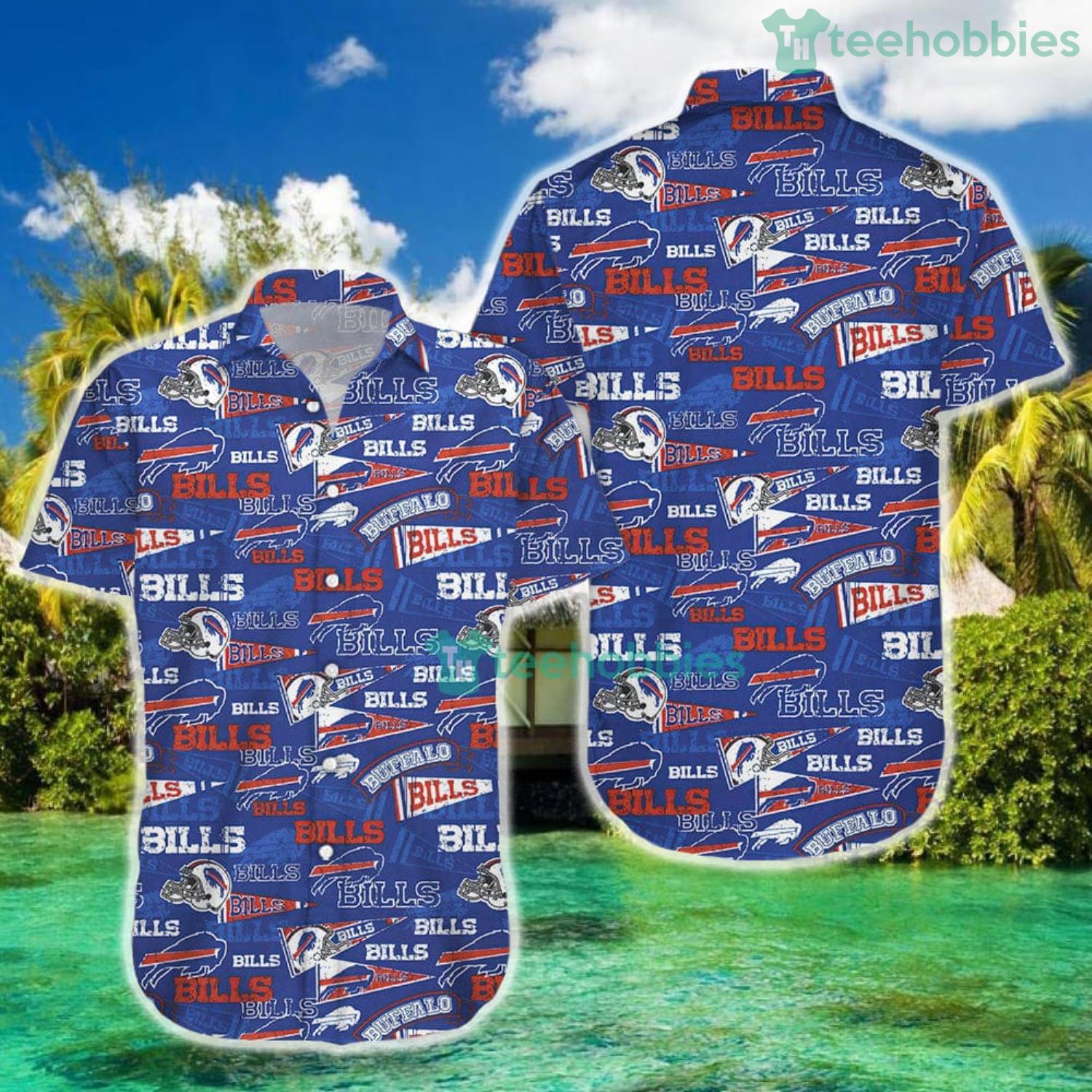 Buffalo Bills Retro AOP Hawaiian Shirt And Short For Fans