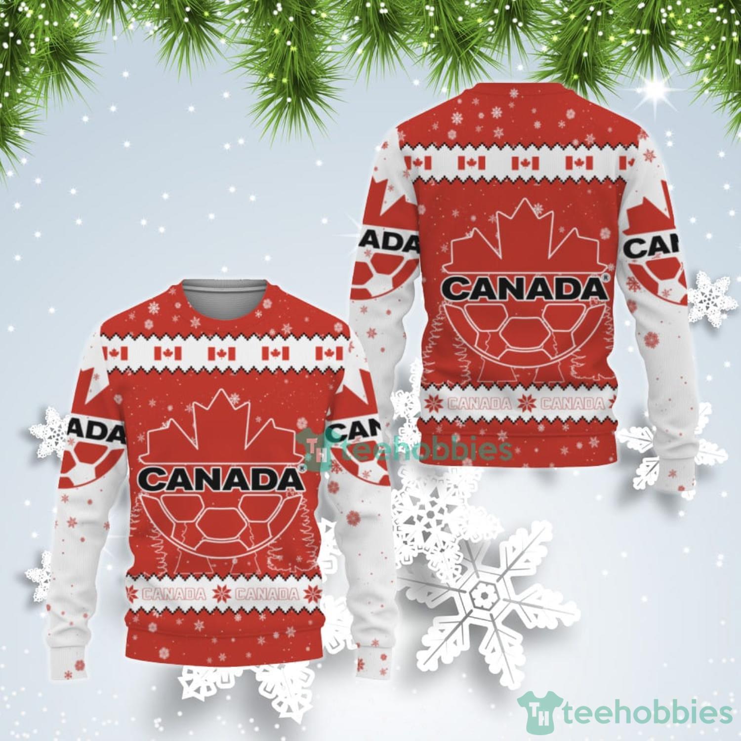 Canada National Soccer Team Qatar World Cup 2022 Winter Season Ugly Christmas Sweater Product Photo 1