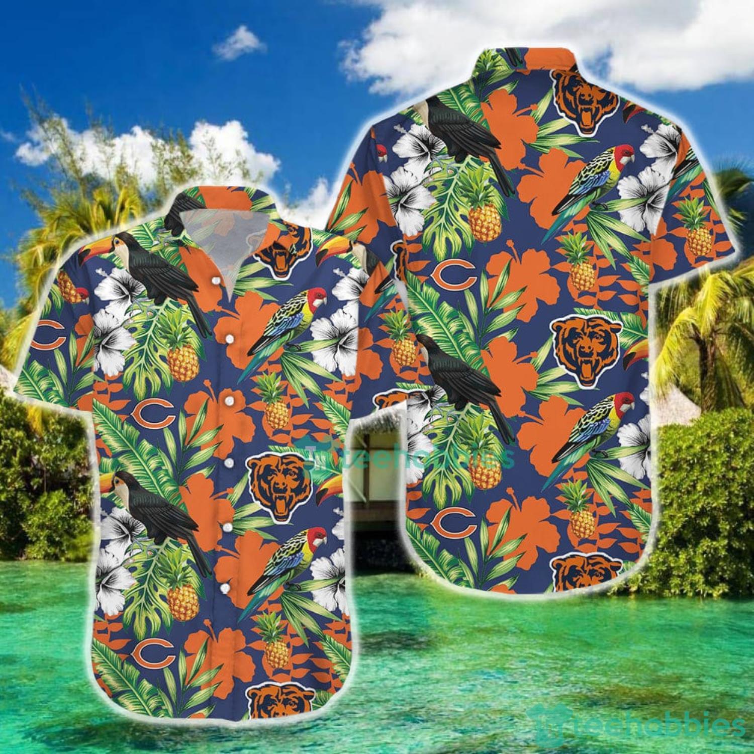 Chicago Bears Hawaiian Shirt Tiki Tropical Aloha Pattern Shirt For