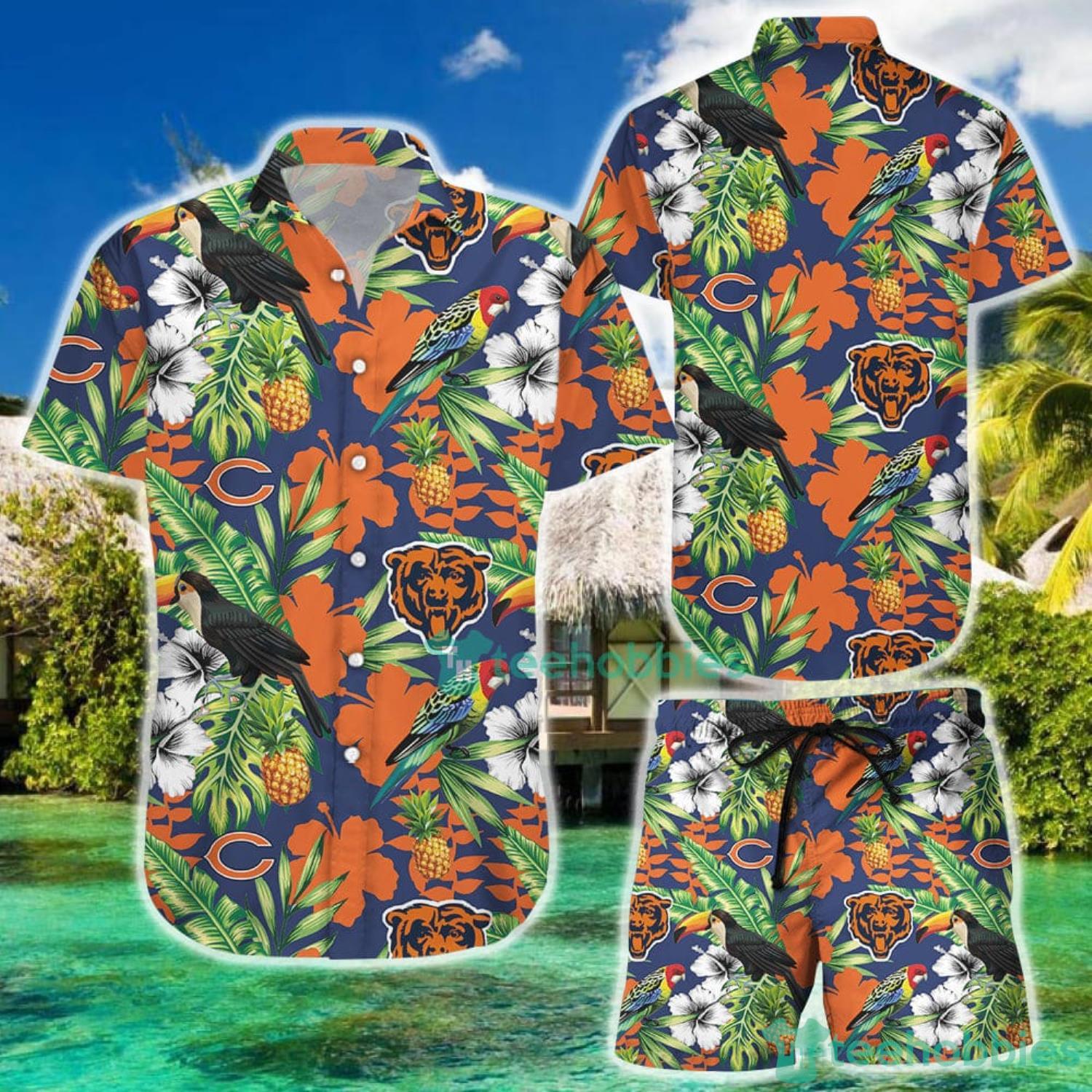 Chicago Bears Hawaiian Shirt Chicago Bears Tropical Hawaiian Shirt