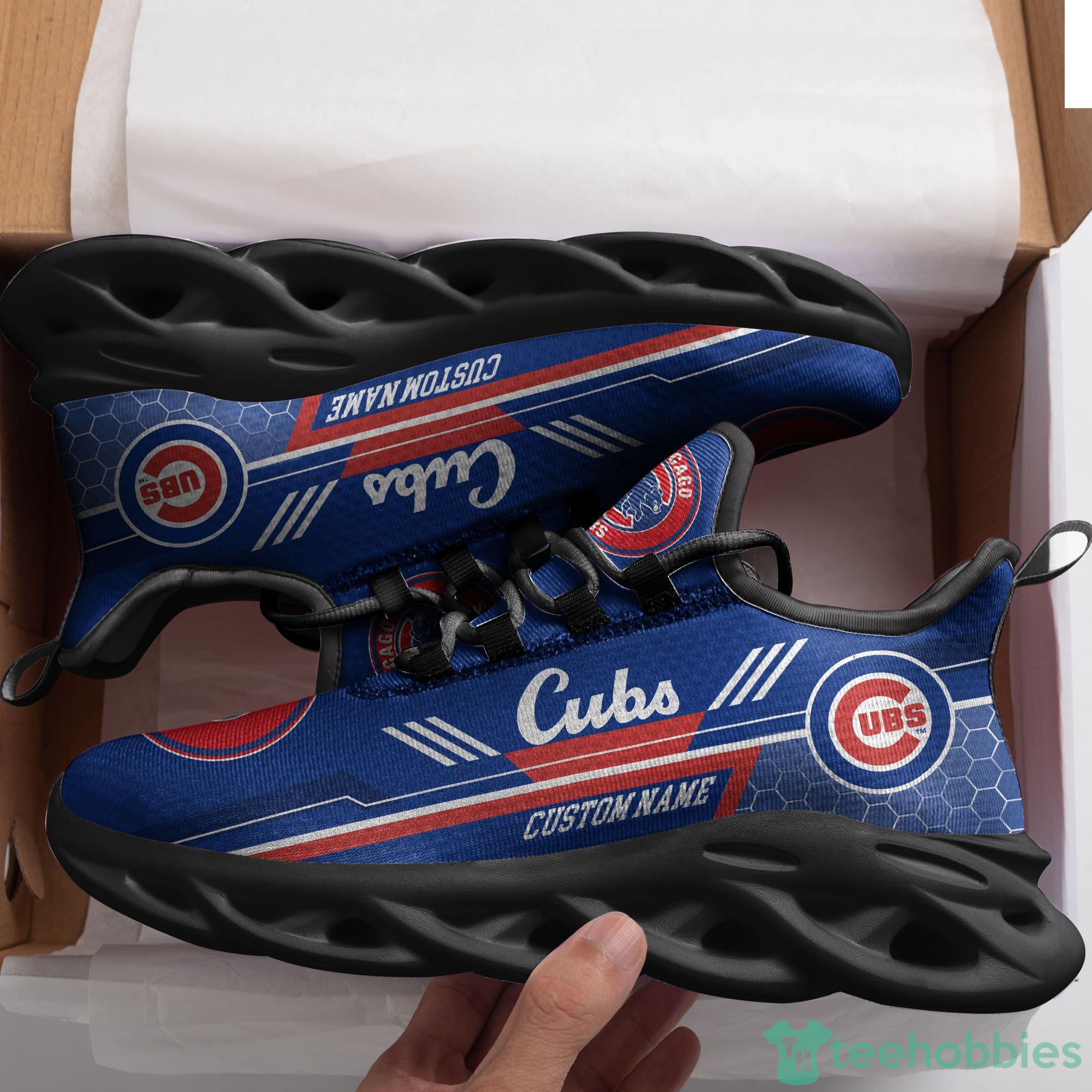 Chicago Cubs MLB Custom Name Max Soul Sneaker - Honeysfashion