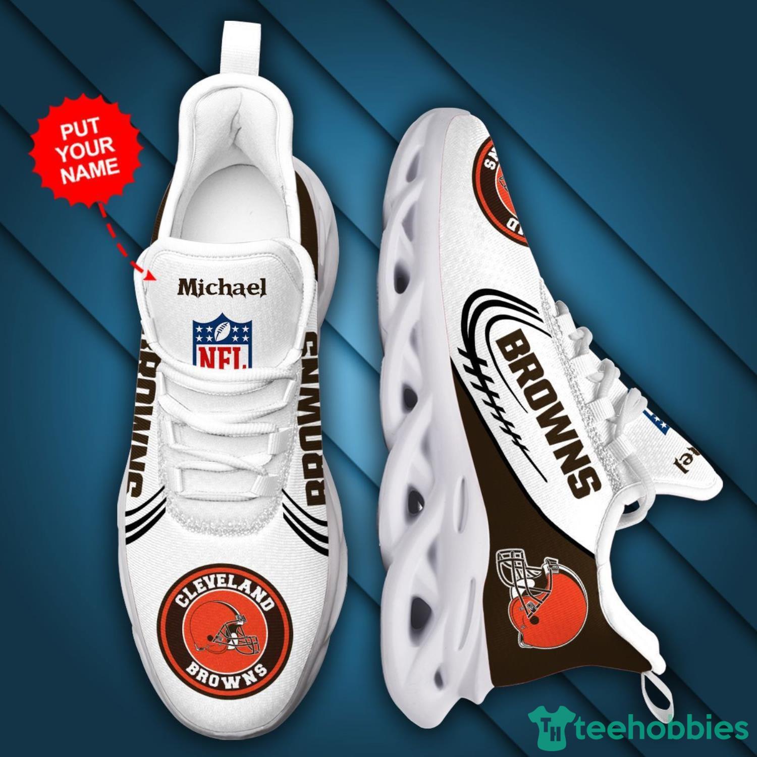 Cleveland Browns Custom Name Max Soul Sneakers Running Shoes Product Photo 2 Cleveland Browns Custom Name Max Soul Sneakers Running Shoes Product Photo 2