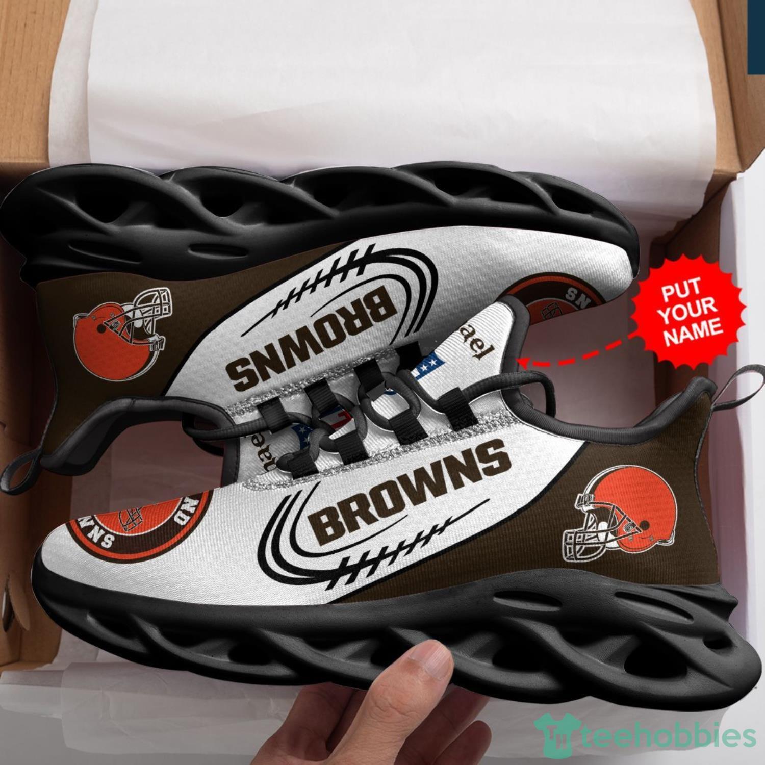 Cleveland Browns Custom Name Max Soul Sneakers Running Shoes Product Photo 4 Cleveland Browns Custom Name Max Soul Sneakers Running Shoes Product Photo 4