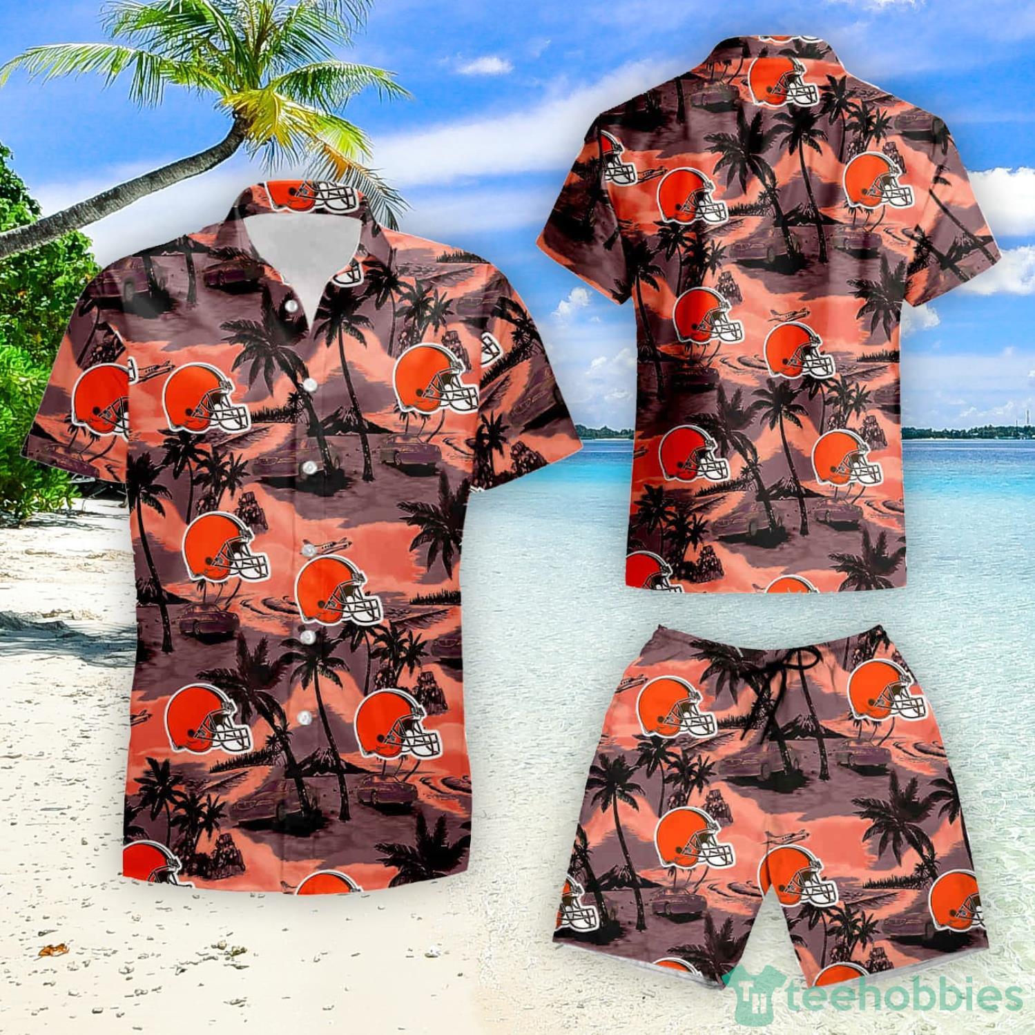 Cleveland Browns Nfl Tommy Bahama Hawaii Summer Hawaiian Shirt And Short