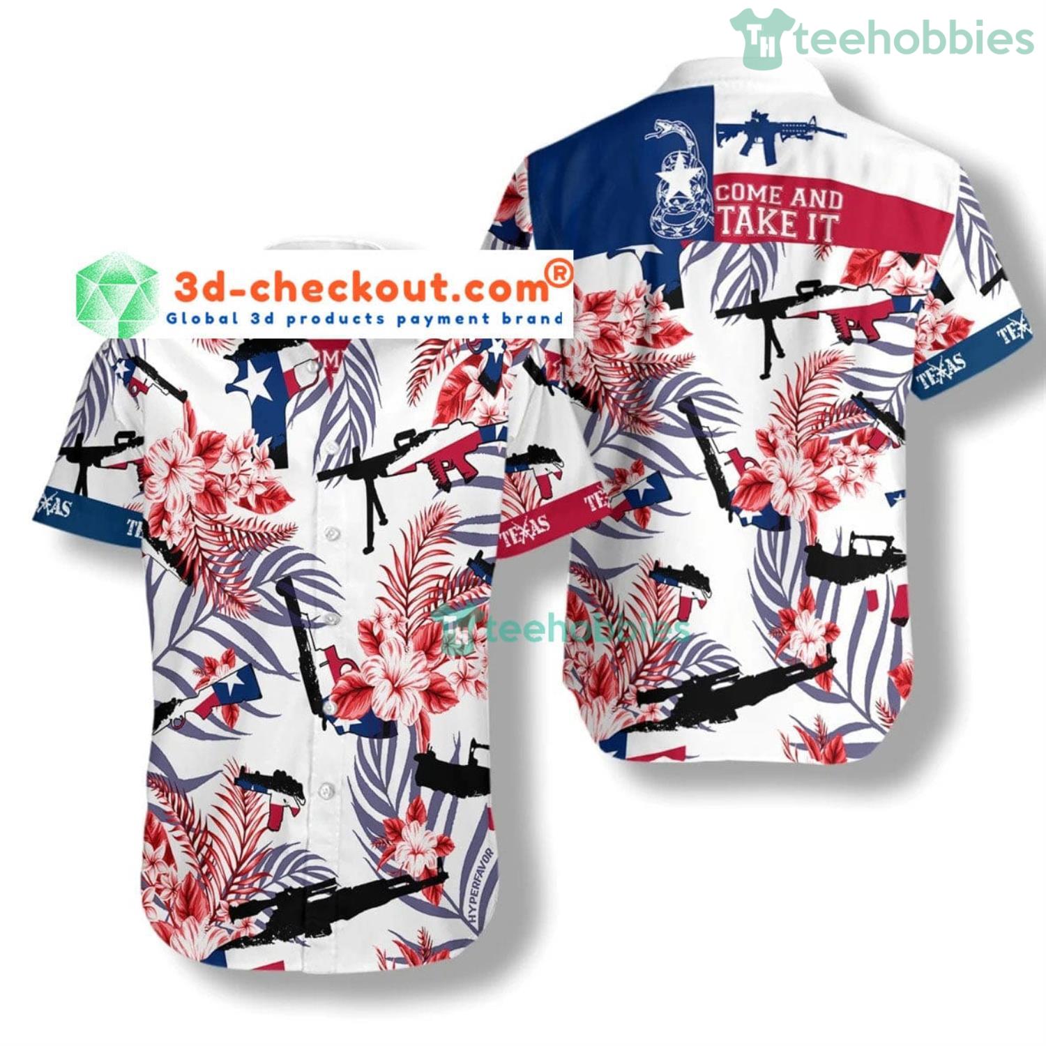 Come And Take It Texas Gun Hawaiian Shirt And Short For Fans image Come And Take It Texas Gun Hawaiian Shirt And Short For Fans Product Photo 2