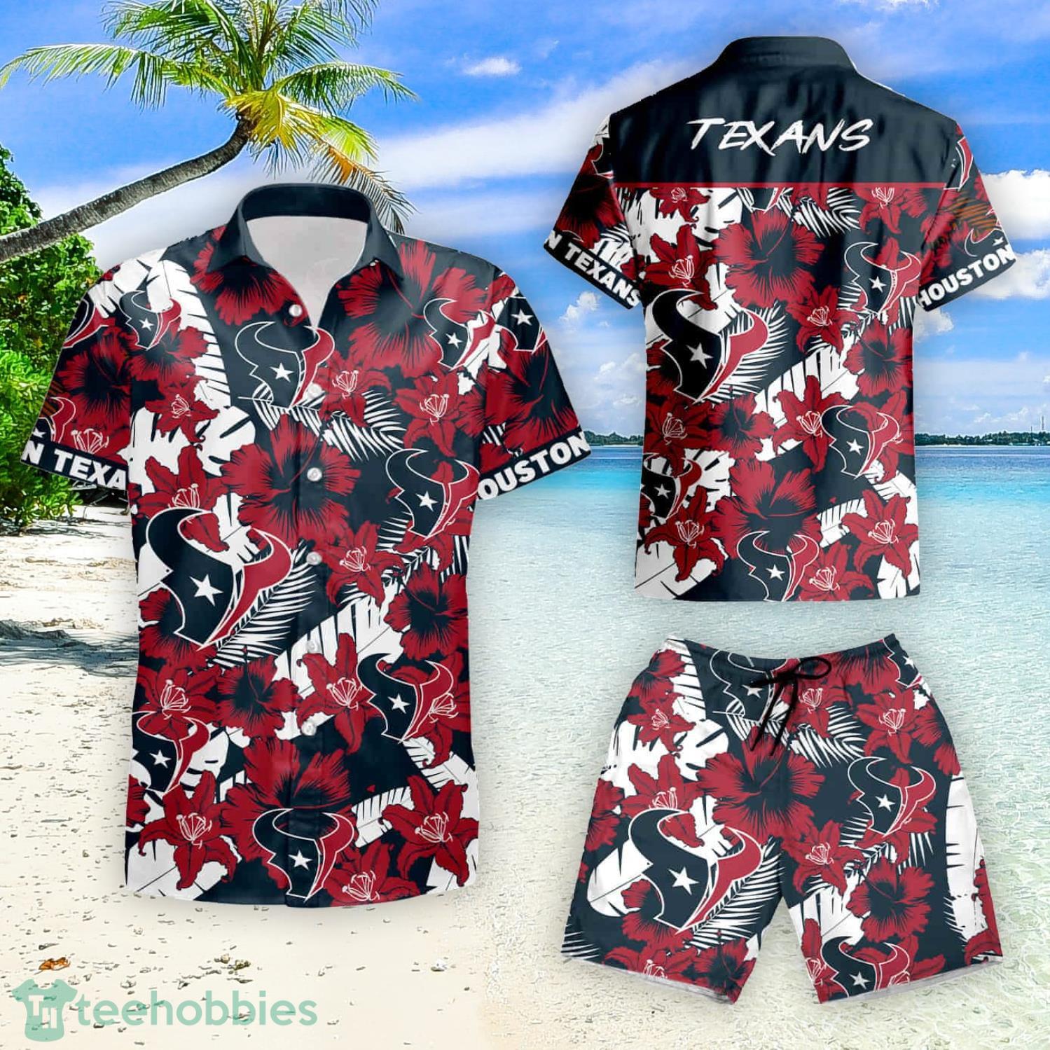 Houston Texans Custom Name NFL Hawaiian Shirt And Shorts Gift For