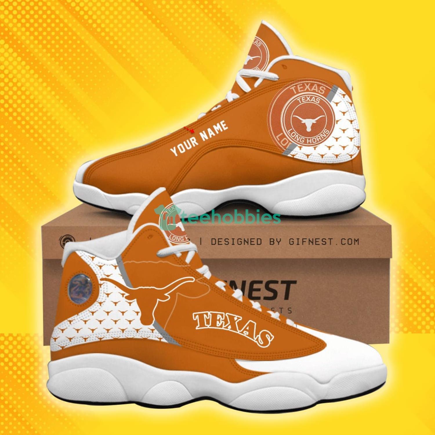 Personalized Shoes Texas Longhorns Air Jordan 13 Custom Name