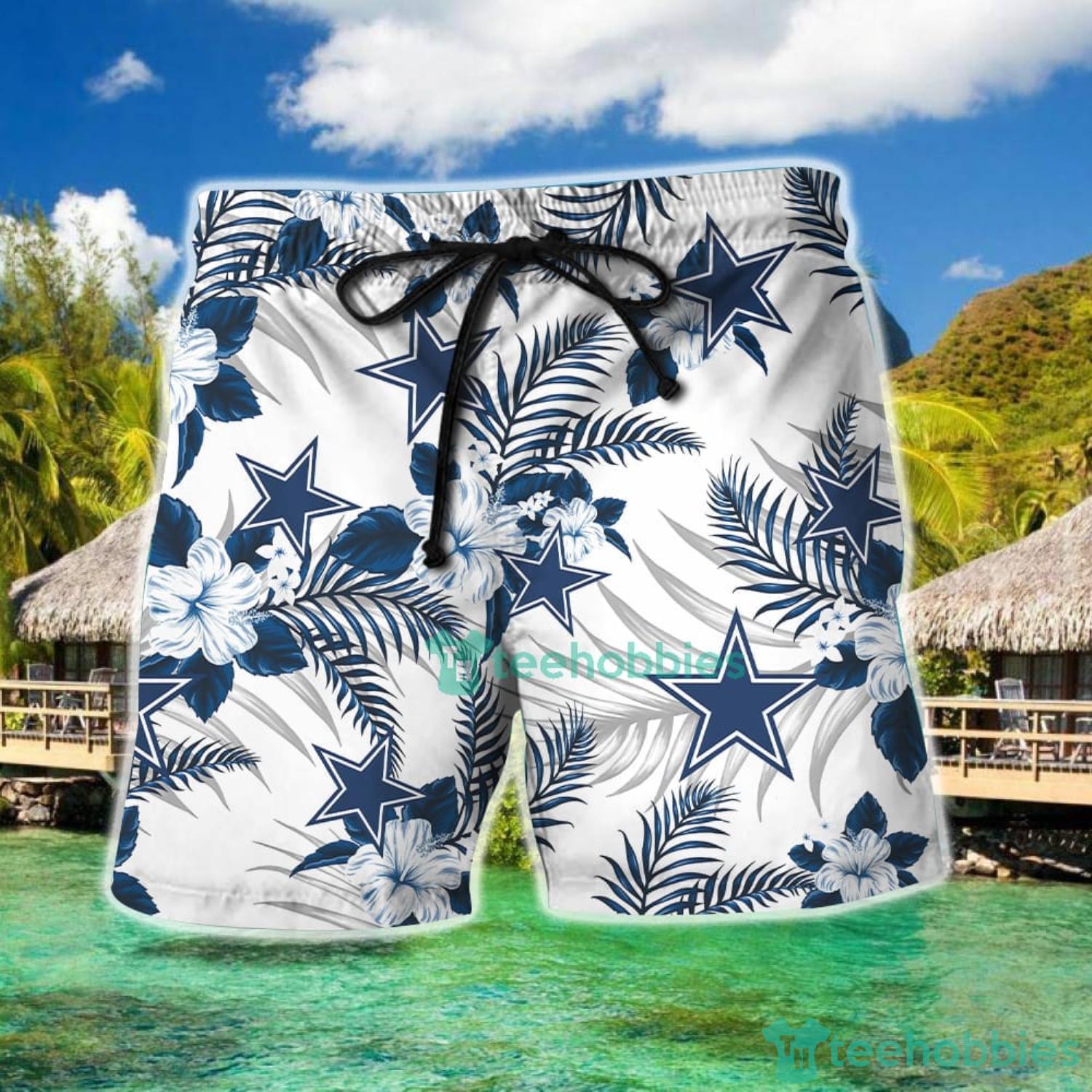 Dallas Cowboys Hibiscus Hawaiian Shirt