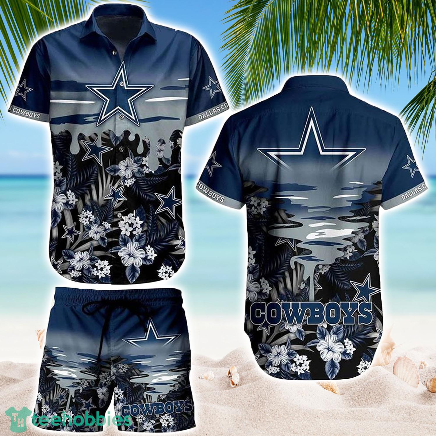 NFL Dallas Cowboys Hawaiian Shirt Tropical Pattern, NFL Hawaiian Shirt