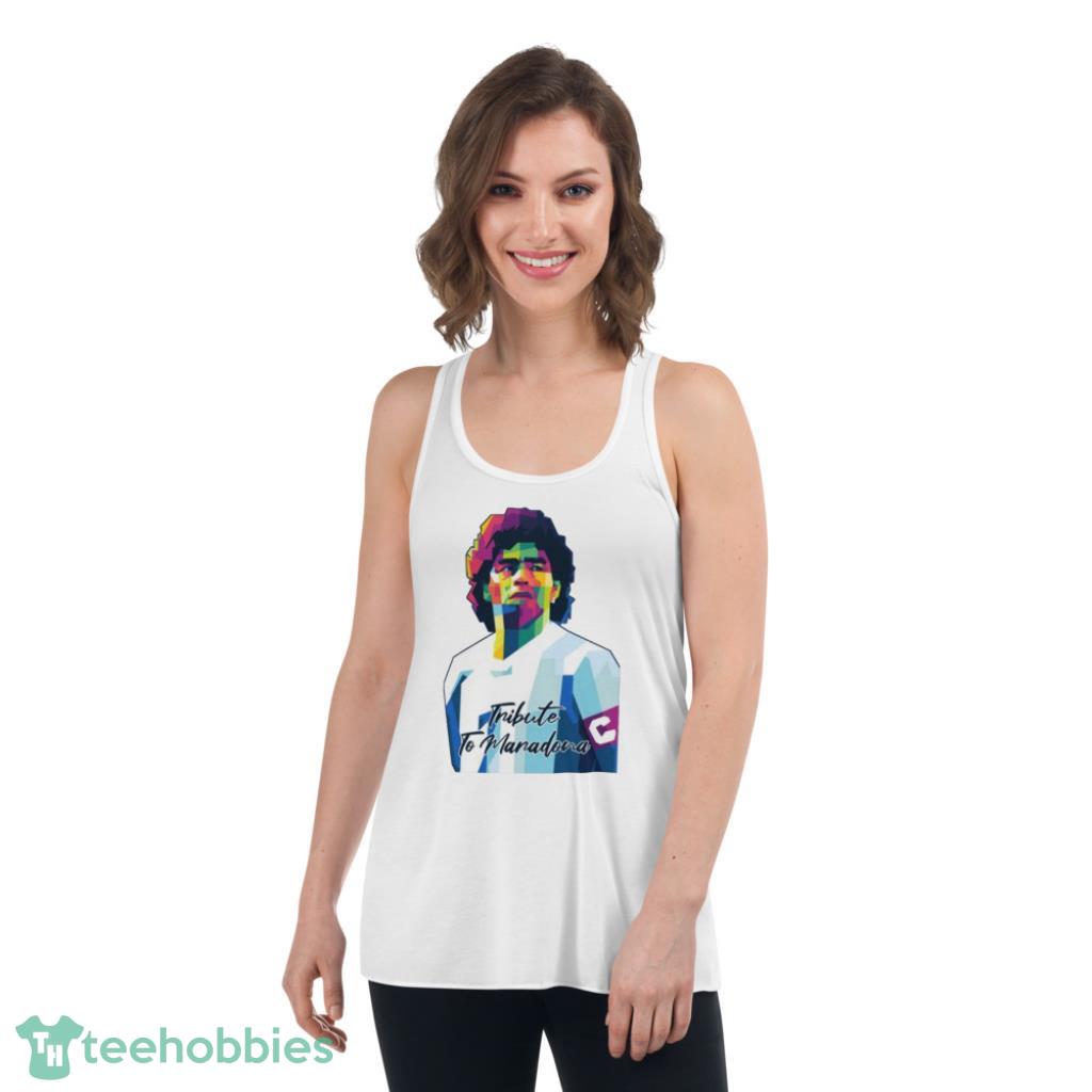 Diego Maradona T-Shirt - Womens Flowy Racerback Tank Diego Maradona T-Shirt - Womens Flowy Racerback Tank