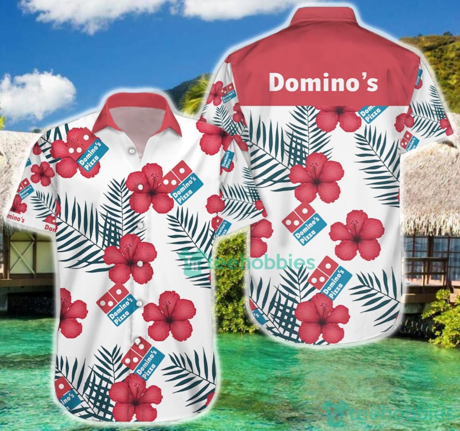 Domino’S Pizza Aloha Tropical Hawaiian Shirt And Short Product Photo 5 Domino’S Pizza Aloha Tropical Hawaiian Shirt And Short Product Photo 5