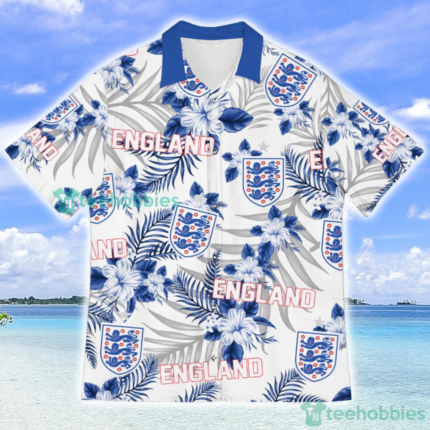 England Champions World Cup Football Fans Tropical Hawaiian Shirt Product Photo 1