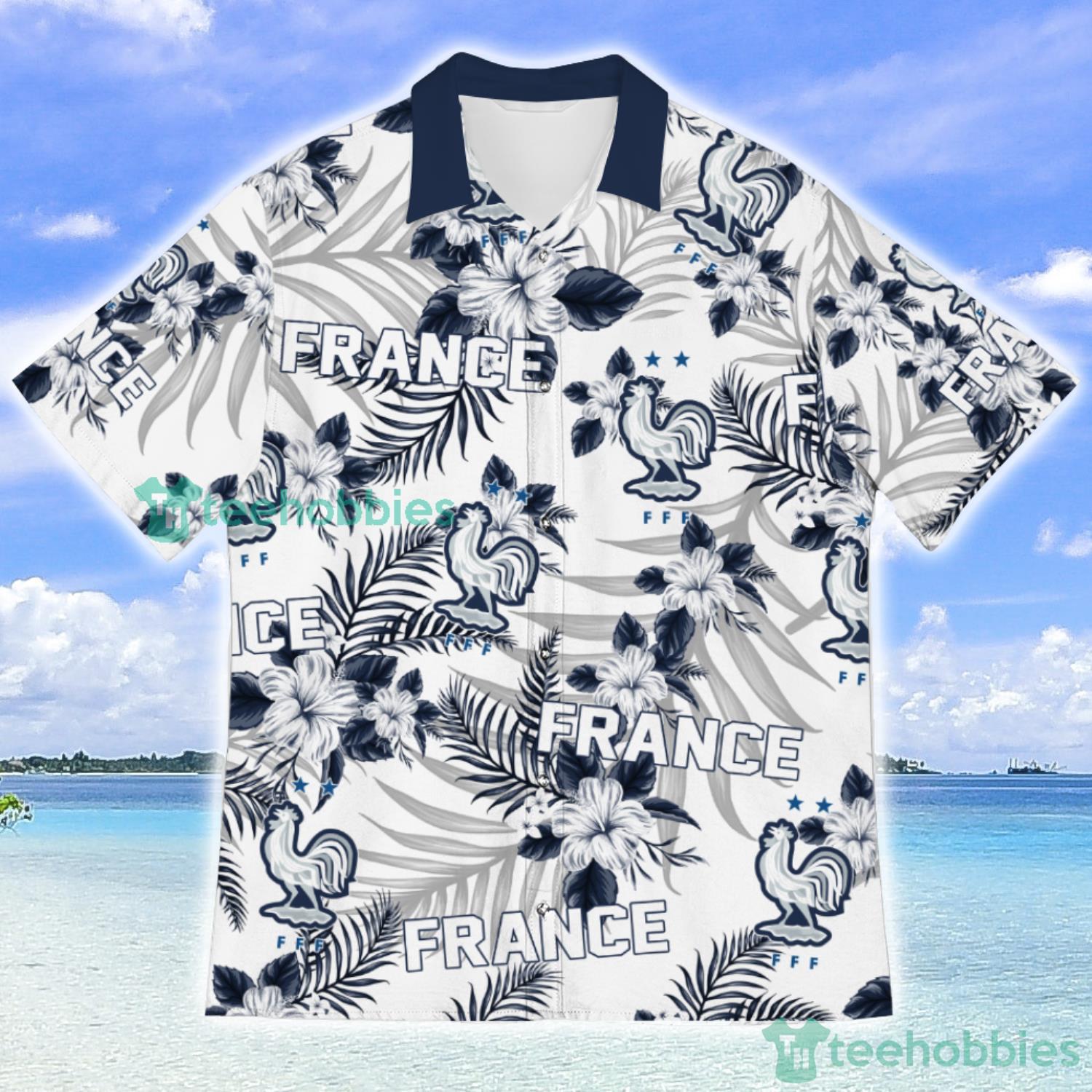 France Champions World Cup Football Fans Tropical Hawaiian Shirt Product Photo 1