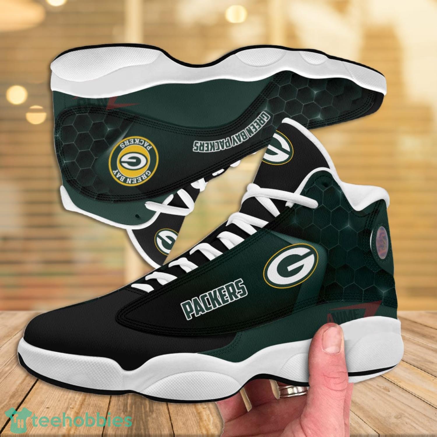NFL Green Bay Packers Custom Name Air Jordan 13 Shoes V7
