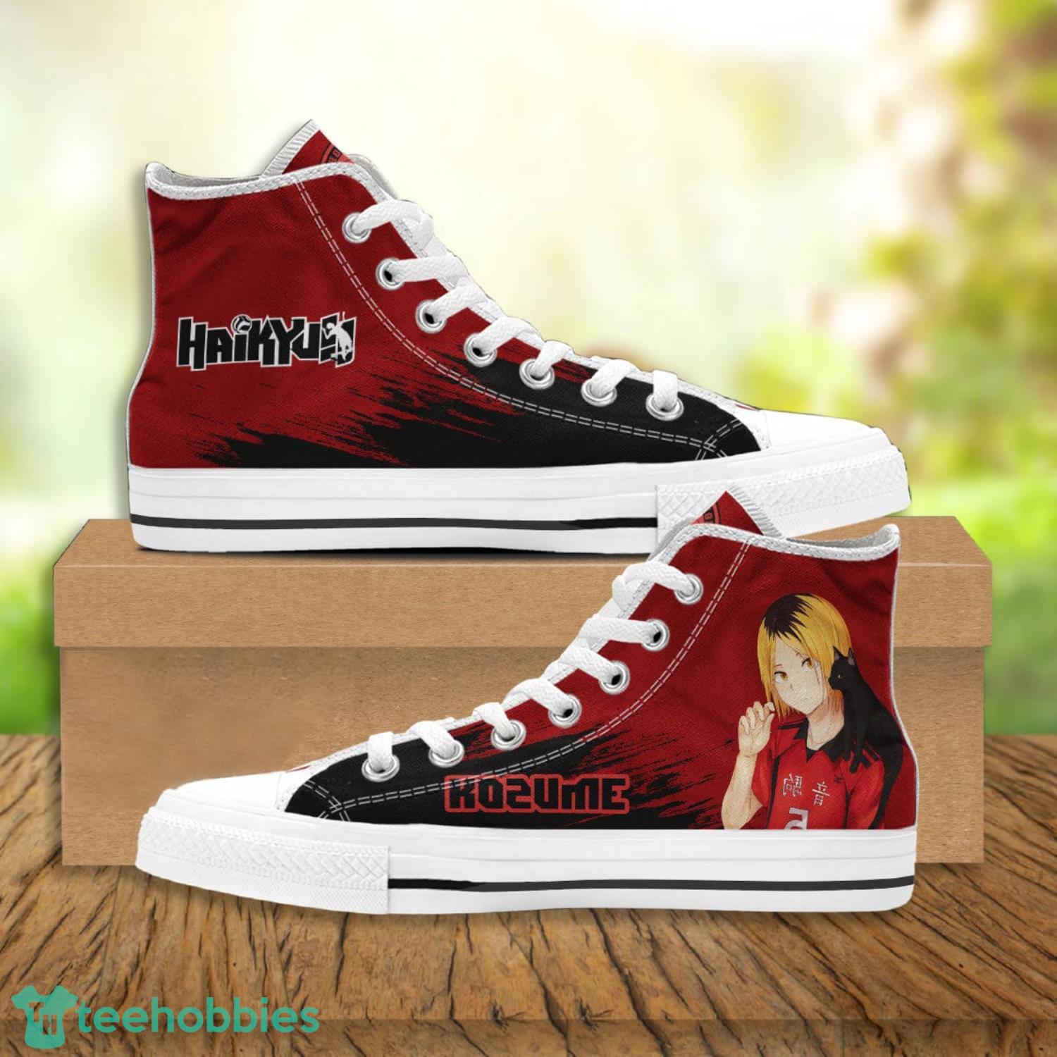 Haikyuu Kenma Kozume Red High Top Canvas Shoes Gift For Fans