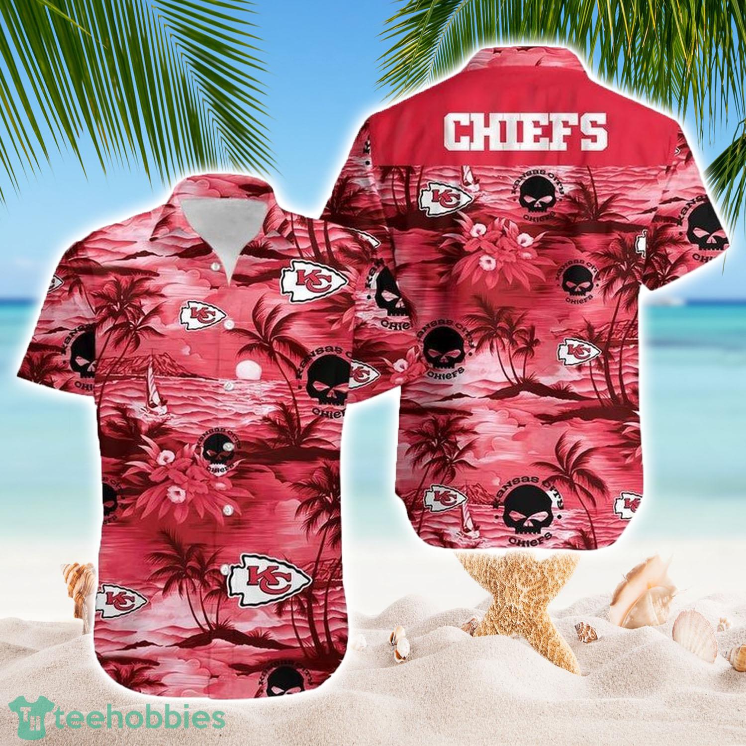 Kansas City Chiefs Tropical Floral Custom Name Aloha Hawaiian Shirt