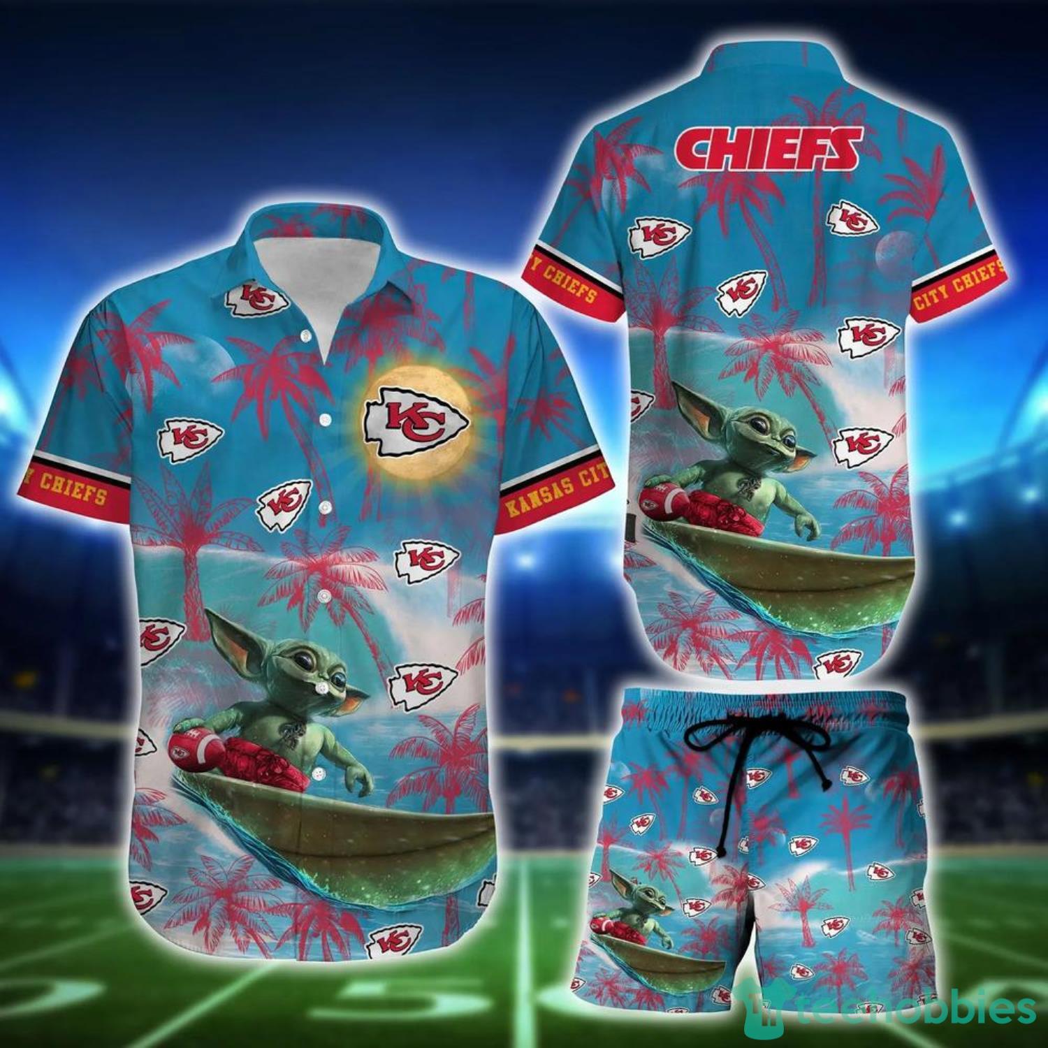 Kansas City Chiefs Hawaiian Shirt Baby Yoda, Kansas City Chiefs Apparel  Hawaii Shirt, NFL Hawaiian Shirt