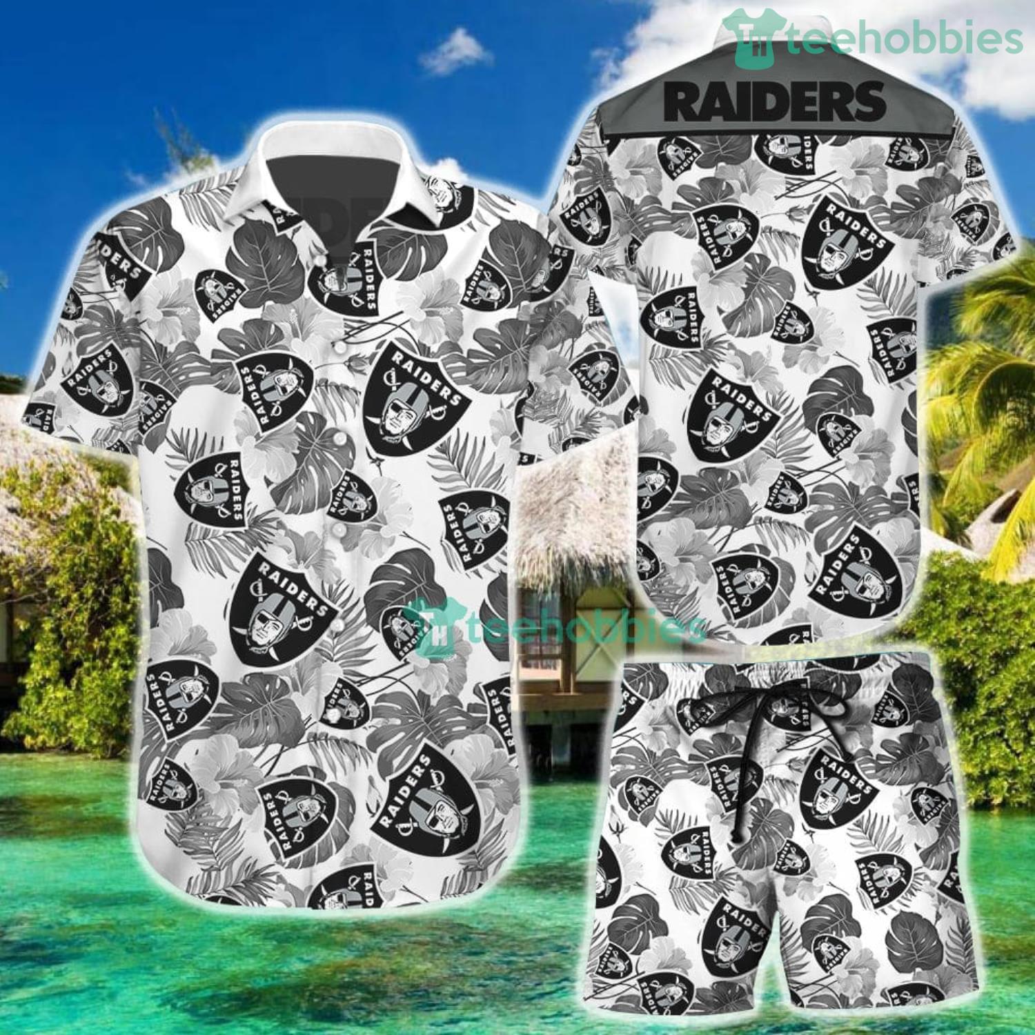 Las Vegas Raiders NFL Baby Yoda 3D Hawaiian Shirt And Shorts For