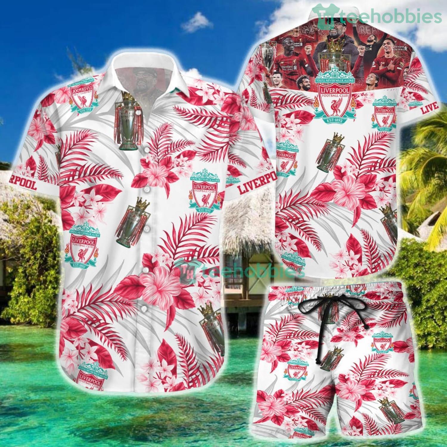 Liverpool Fc 3D Hawaiian Shirt And Short For Fans Product Photo 2 Liverpool Fc 3D Hawaiian Shirt And Short For Fans Product Photo 2