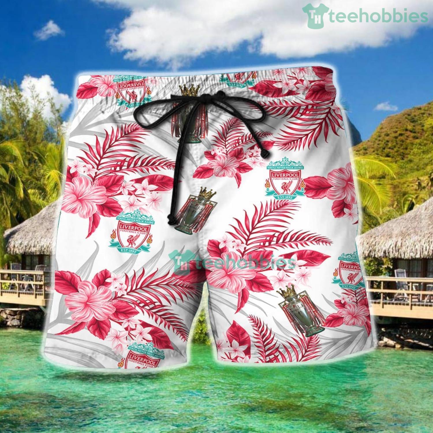 Liverpool Fc 3D Hawaiian Shirt And Short For Fans image Liverpool Fc 3D Hawaiian Shirt And Short For Fans Product Photo 4
