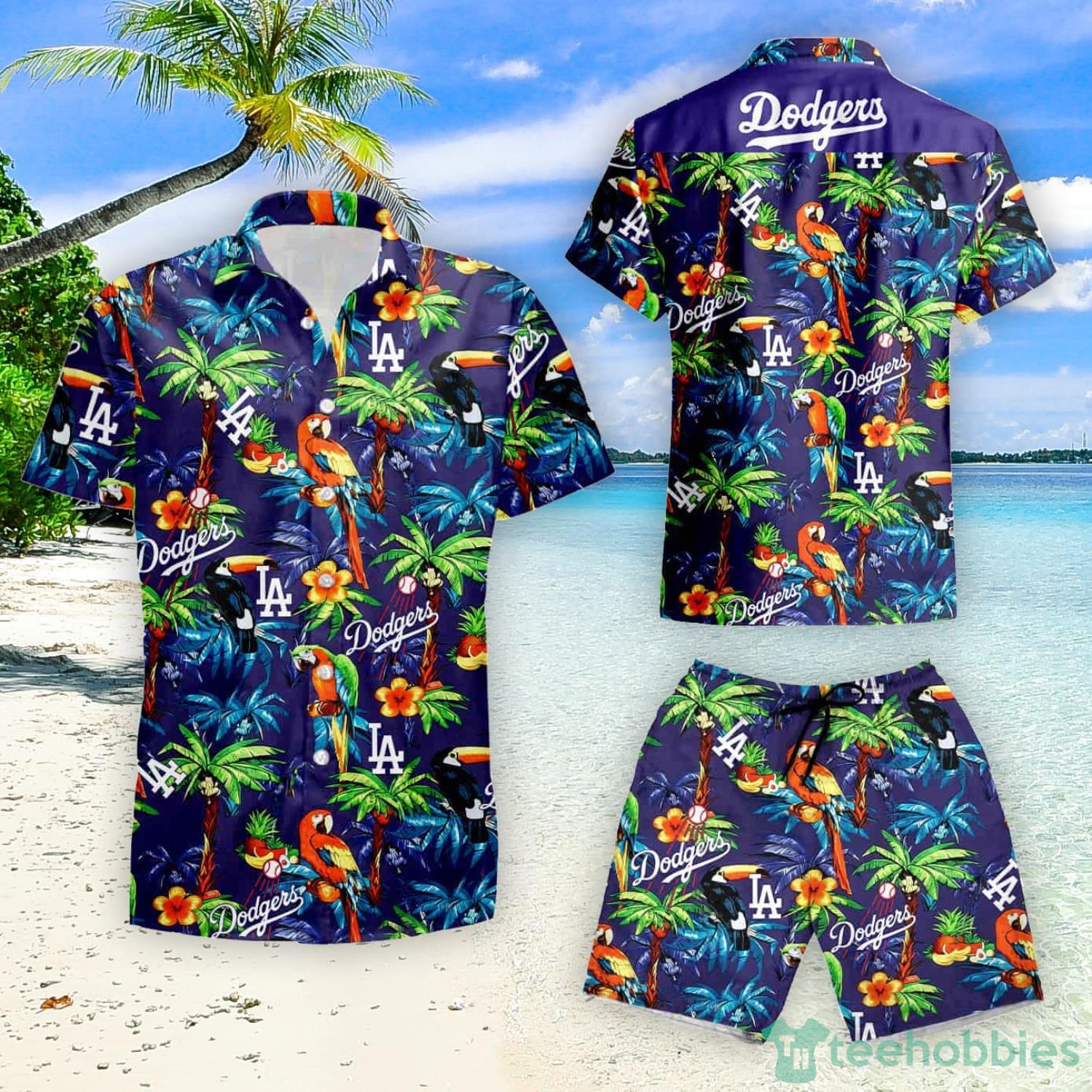Los Angeles Dodgers Button Up Tropical Aloha Dodgers Hawaiian Shirt, LA  Dodgers Hawaiian Shirt
