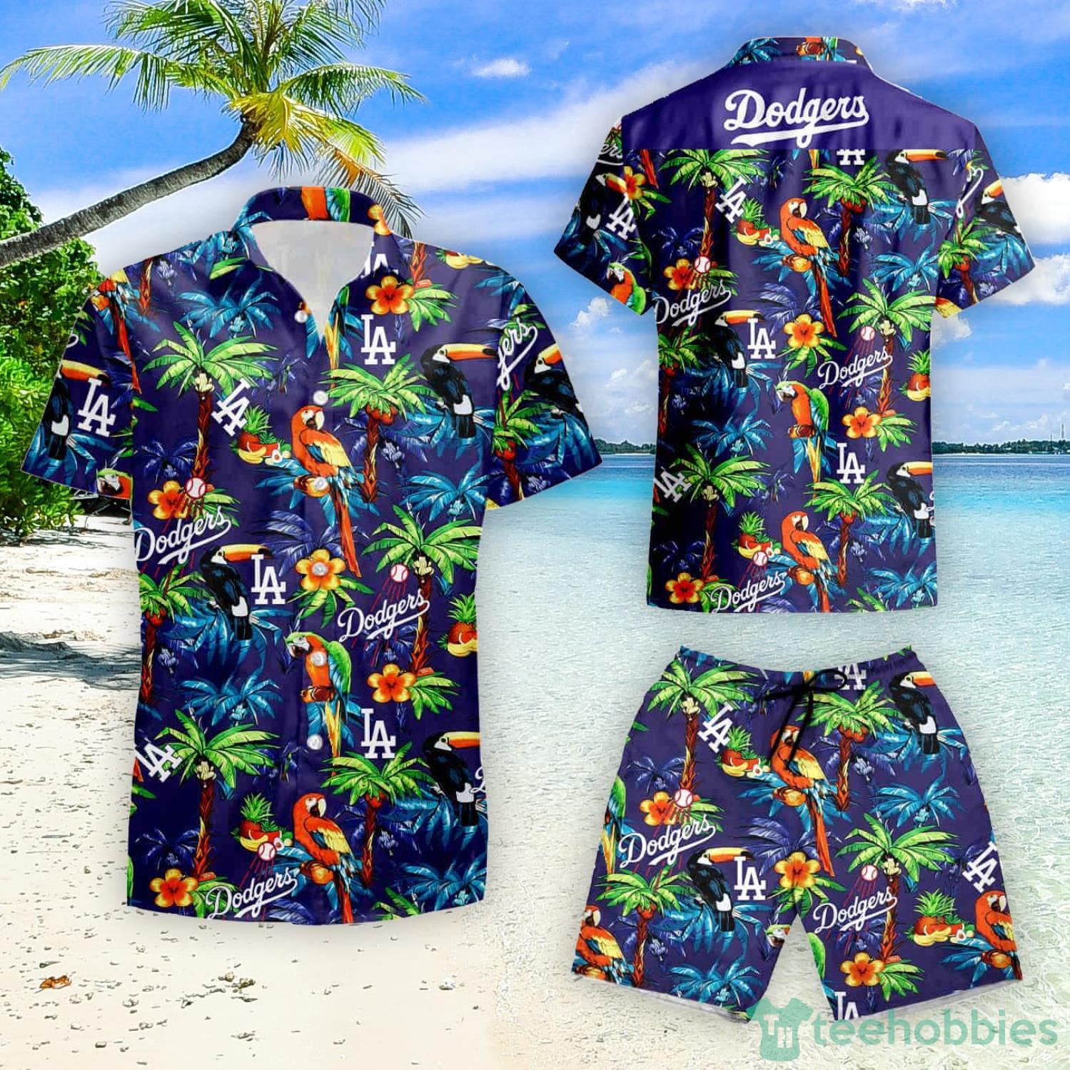 Custom MLB Flower Pattern Summer Hot LA Dodgers Hawaiian Shirt