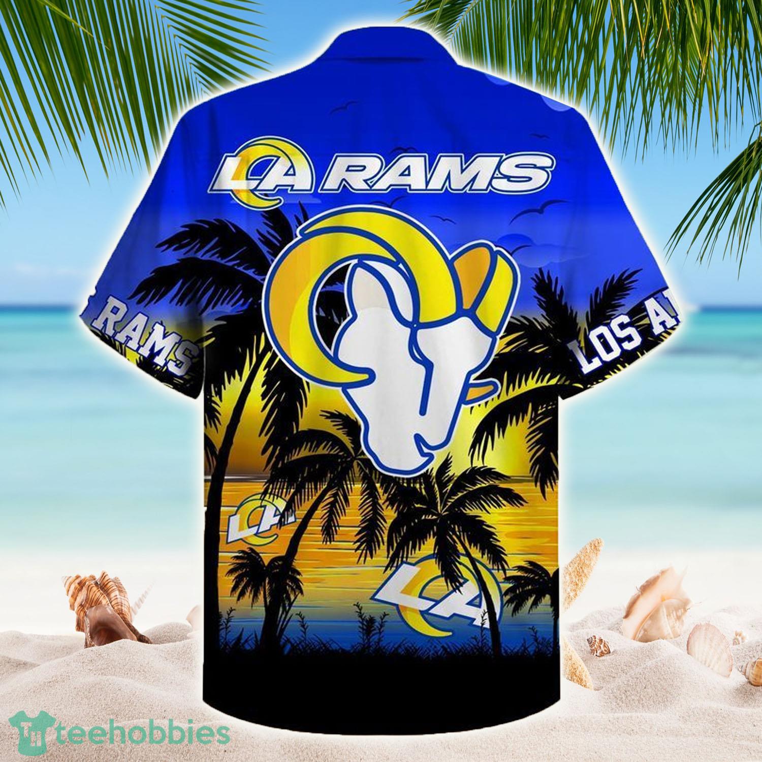 Los Angeles Rams NFL Palm Sunset Hawaiian Shirt - Los Angeles Rams NFL Palm Sunset Hawaiian Shirt