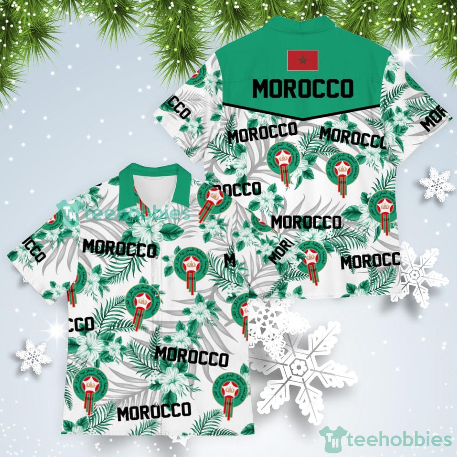Morocco Champions World Cup Football Fans Tropical Hawaiian Shirt Product Photo 1