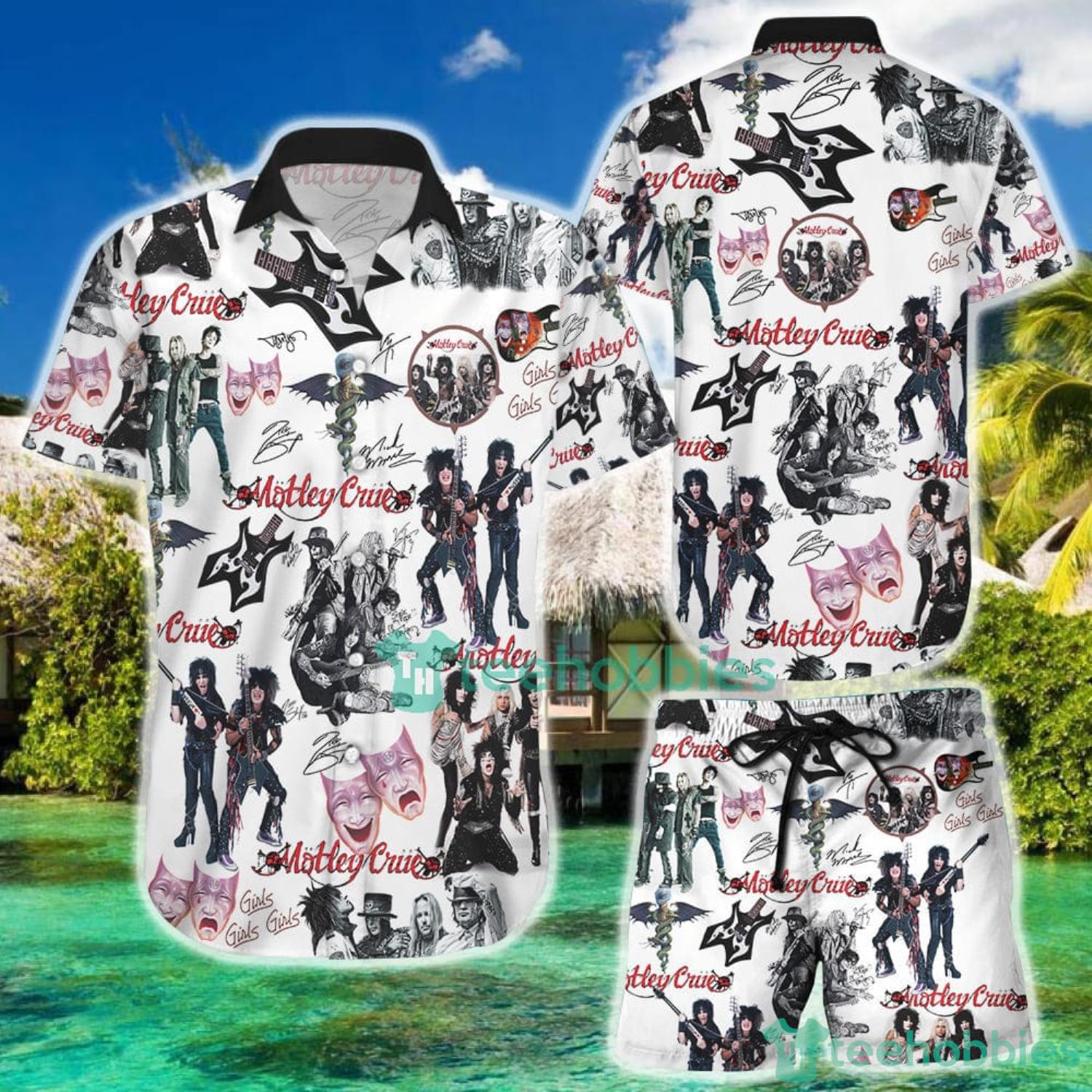 Motley Crue Band Hawaiian Shirt And Short Product Photo 1